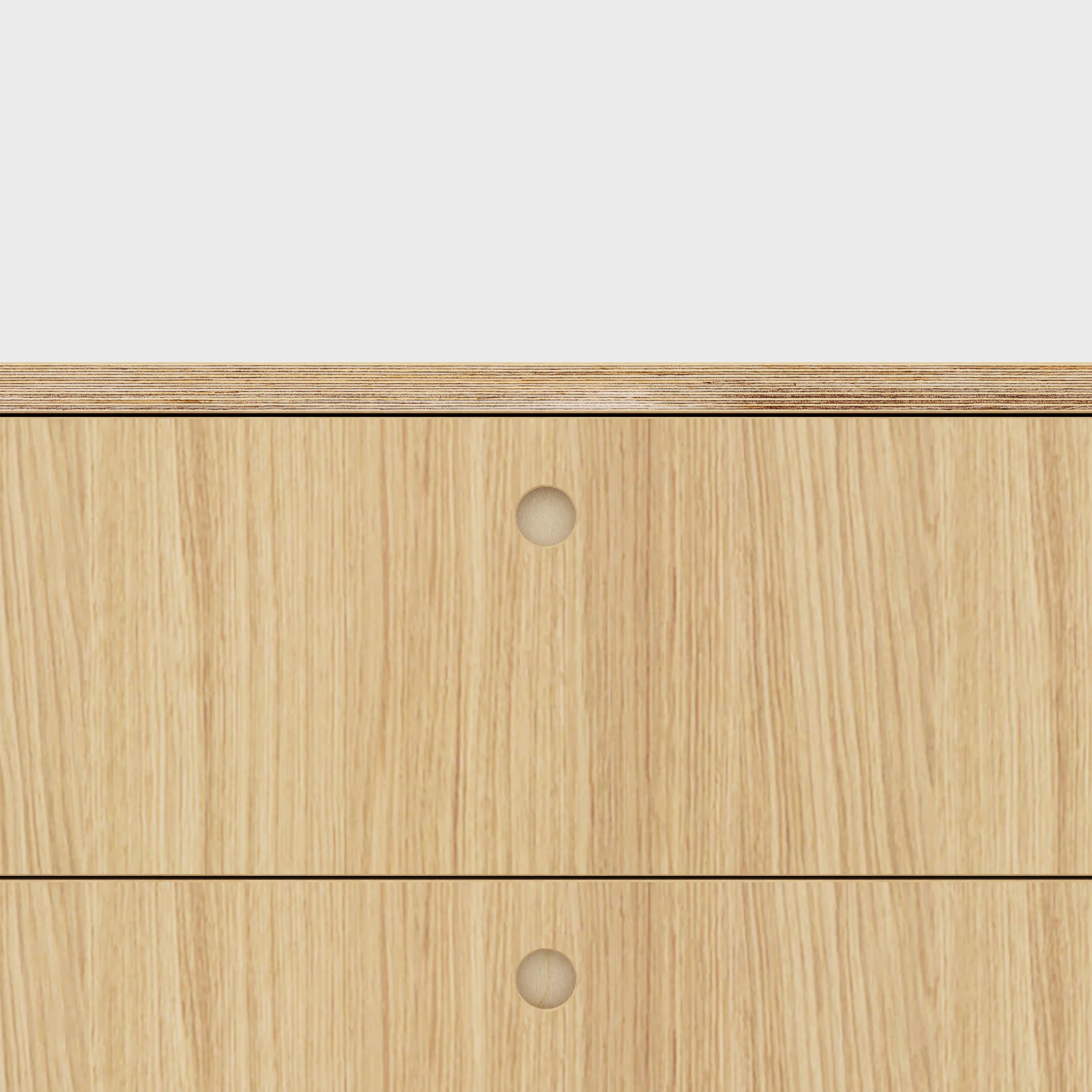 Plywood Drawer Unit - Plywood Oak - 800(w) x 600(d) x 750(h) - Image 3