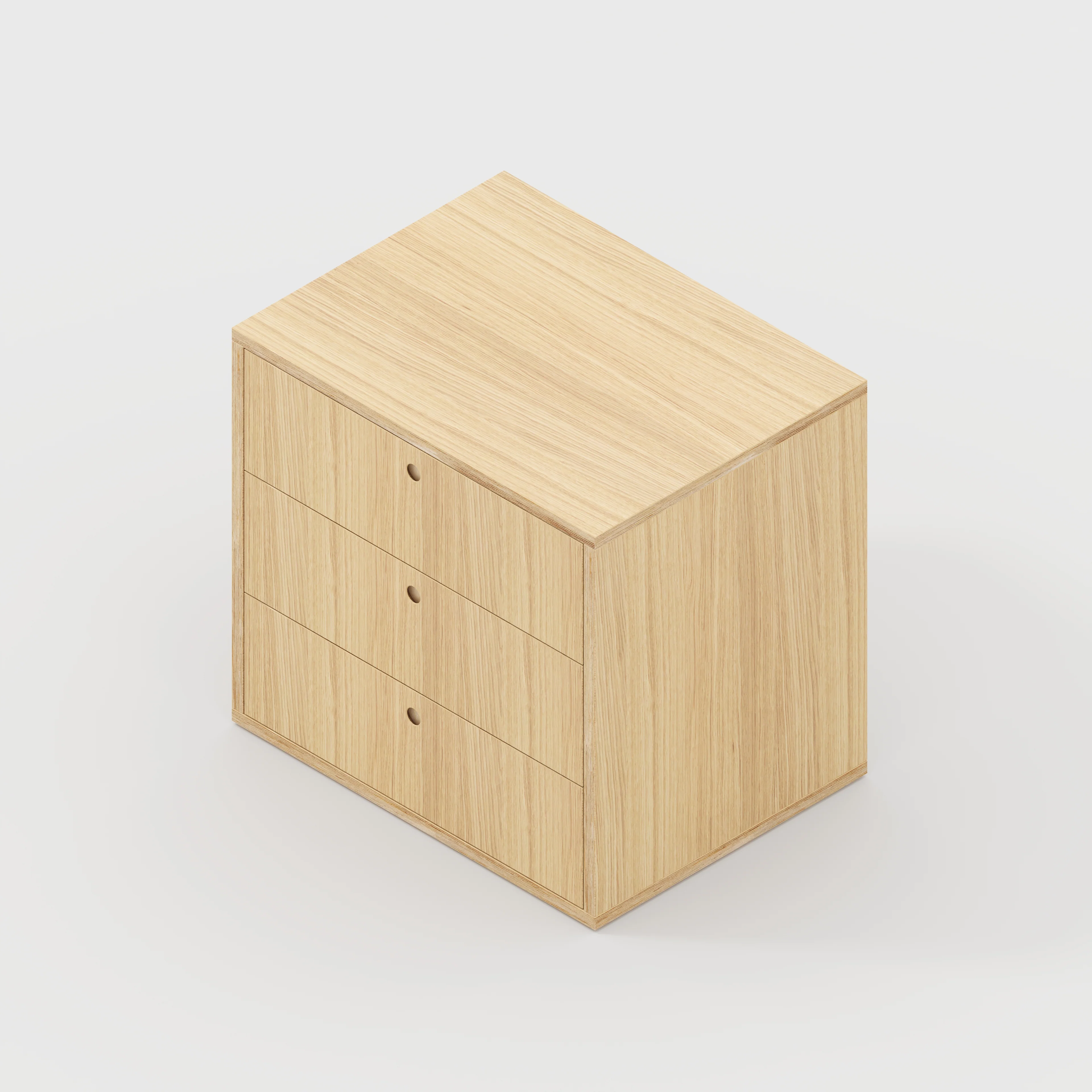 Plywood Drawer Unit - Plywood Oak - 800(w) x 600(d) x 750(h) - Image 4