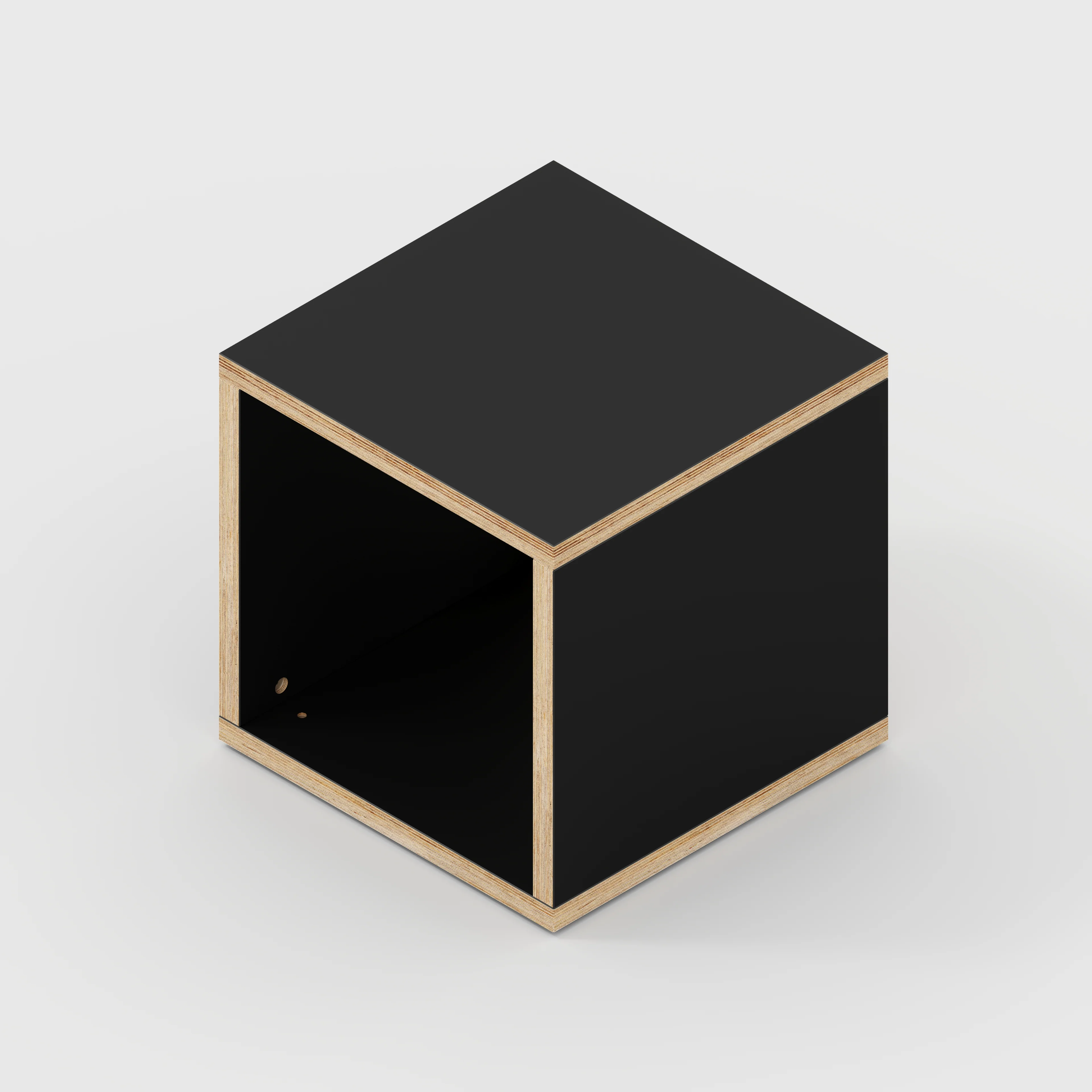 Plywood Open Shelves - Formica Diamond Black - 400(w) x 400(d) x 400(h) - Image 3