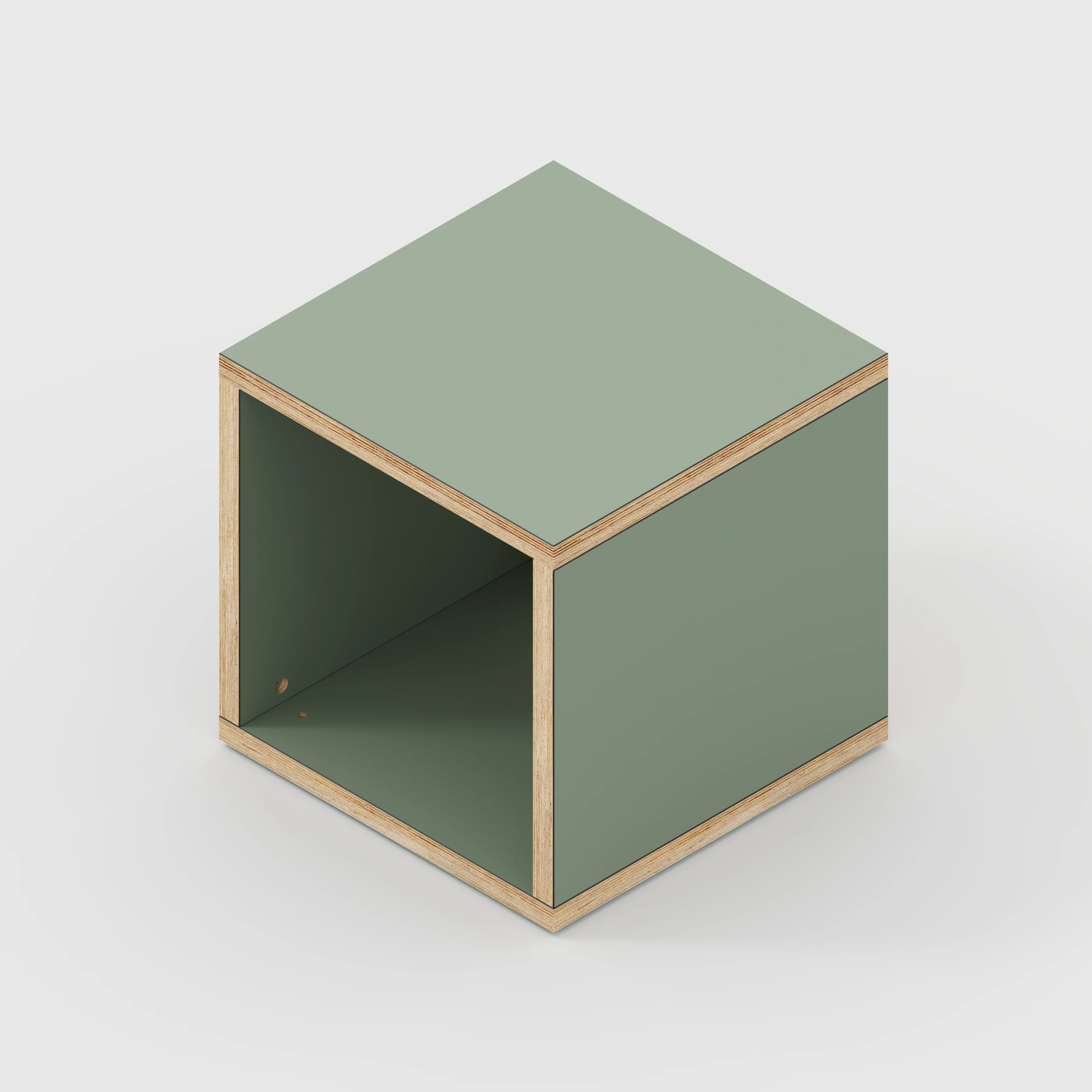 Plywood Open Shelves - Formica Green Slate - 400(w) x 400(d) x 400(h) - Image 3