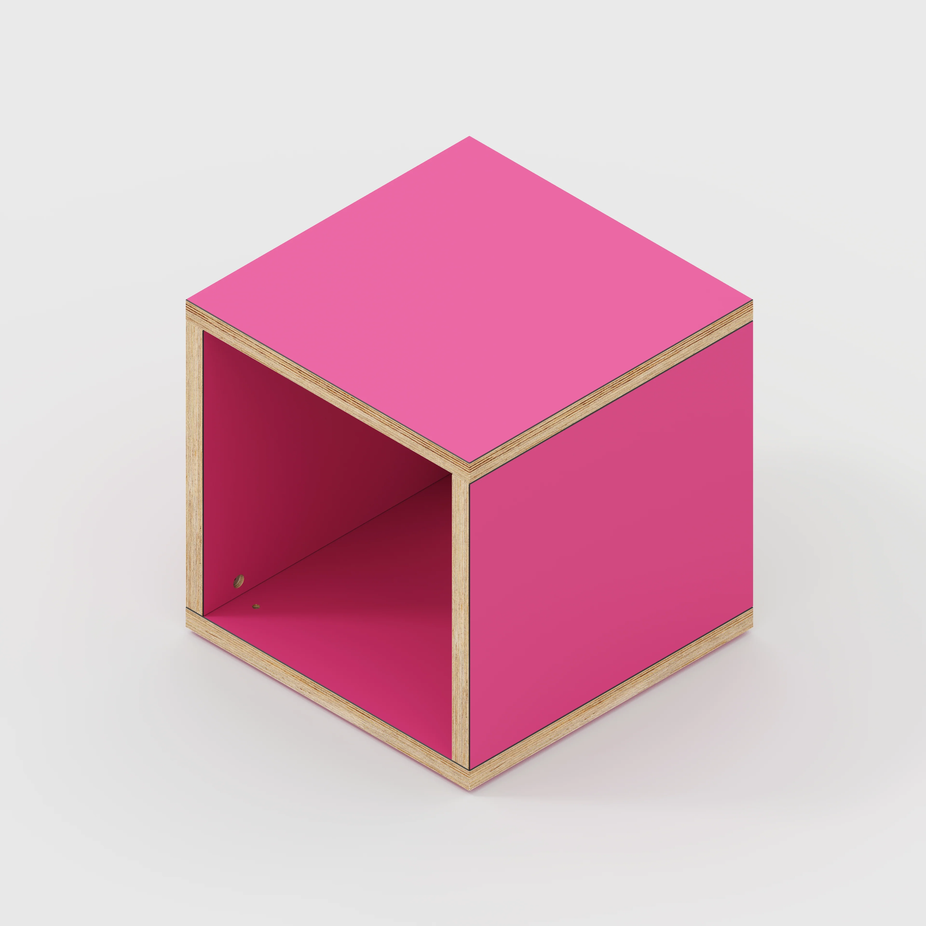 Plywood Open Shelves - Formica Juicy Pink - 400(w) x 400(d) x 400(h) - Image 3
