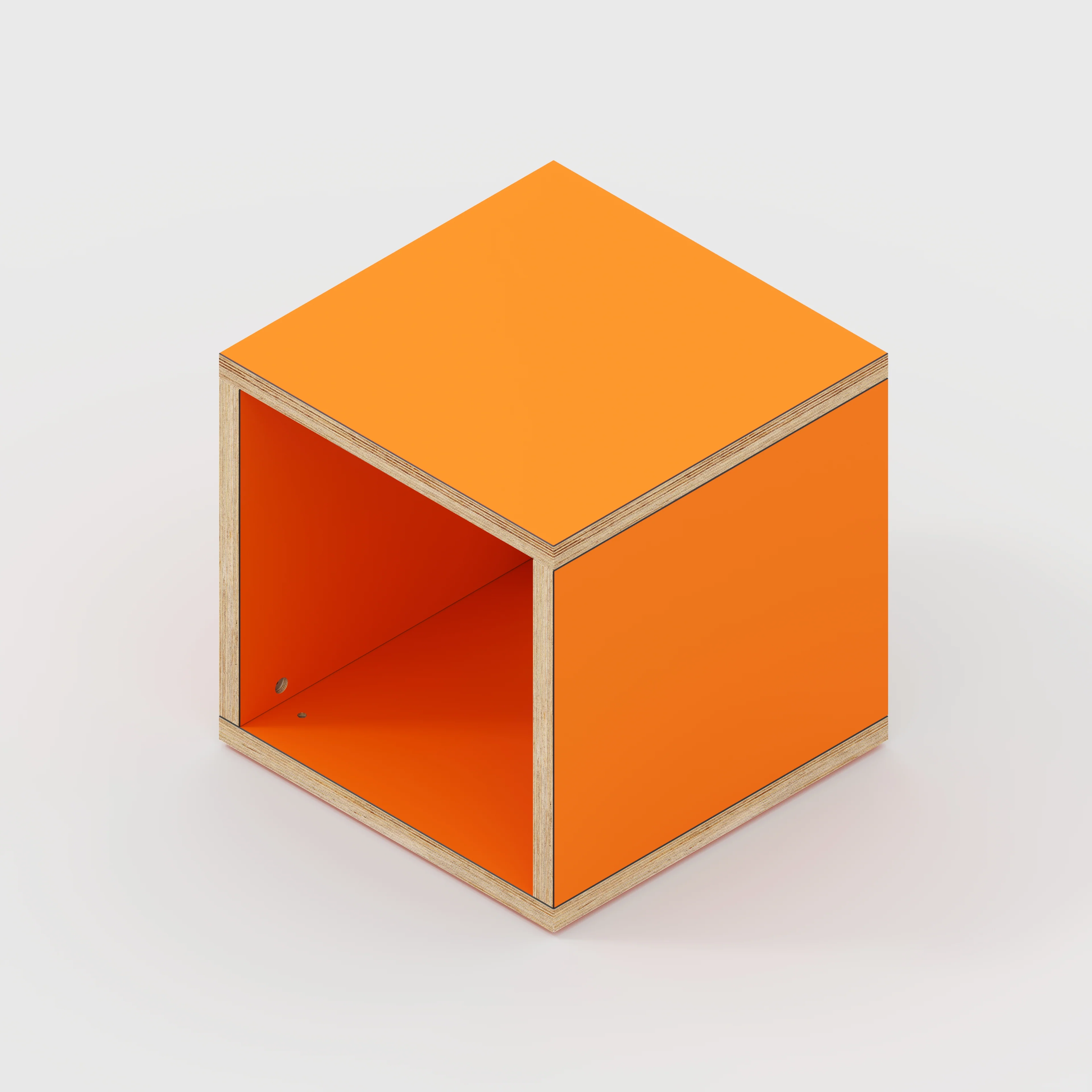 Plywood Open Shelves - Formica Levante Orange - 400(w) x 400(d) x 400(h) - Image 3