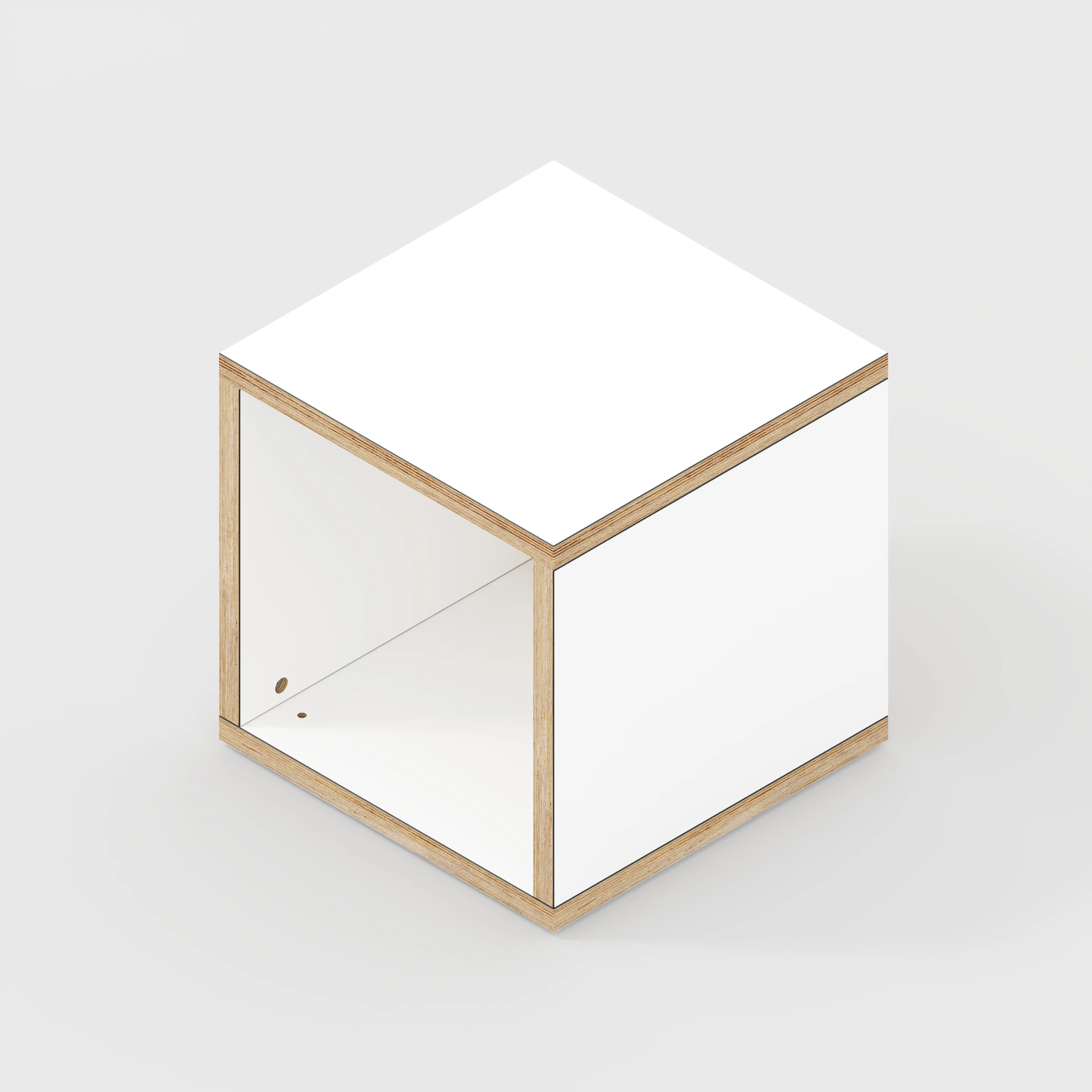 Plywood Open Shelves - Formica White - 400(w) x 400(d) x 400(h) - Image 3