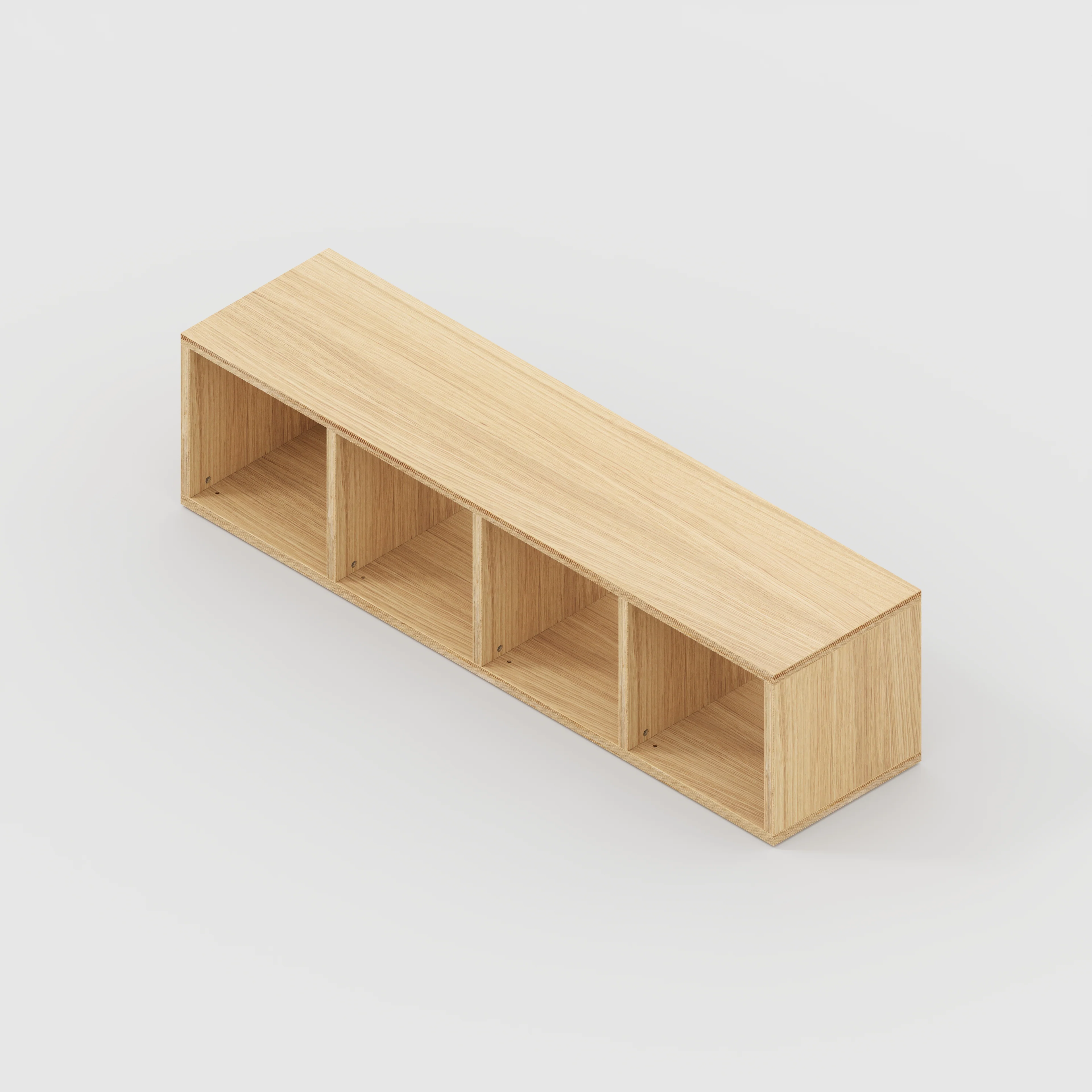 Plywood Open Shelves - Plywood Oak - 1600(w) x 400(d) x 400(h) - Image 3