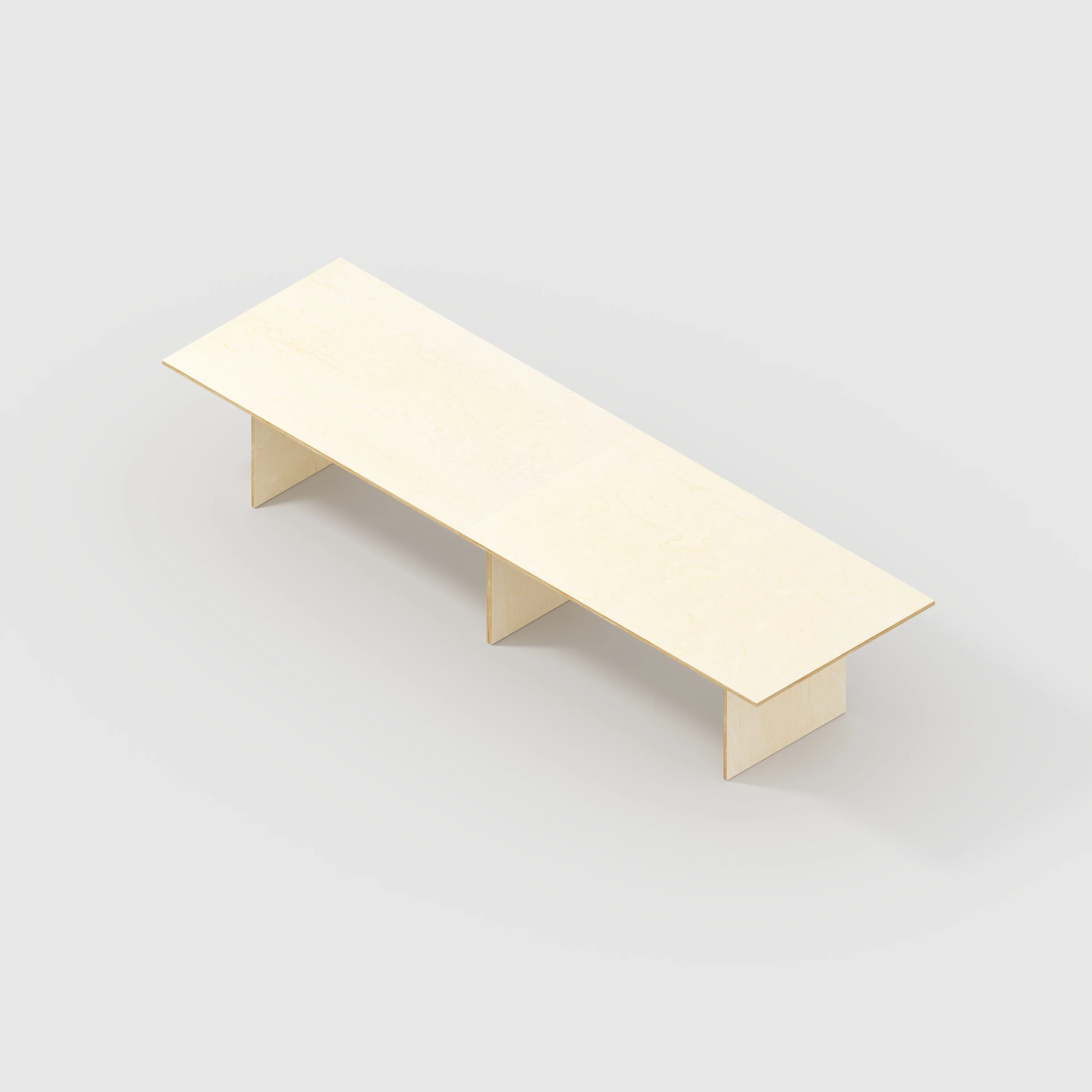 Plywood Platform Table - Plywood Birch - 4000(w) x 1000(d) x 750(h) - Image 5