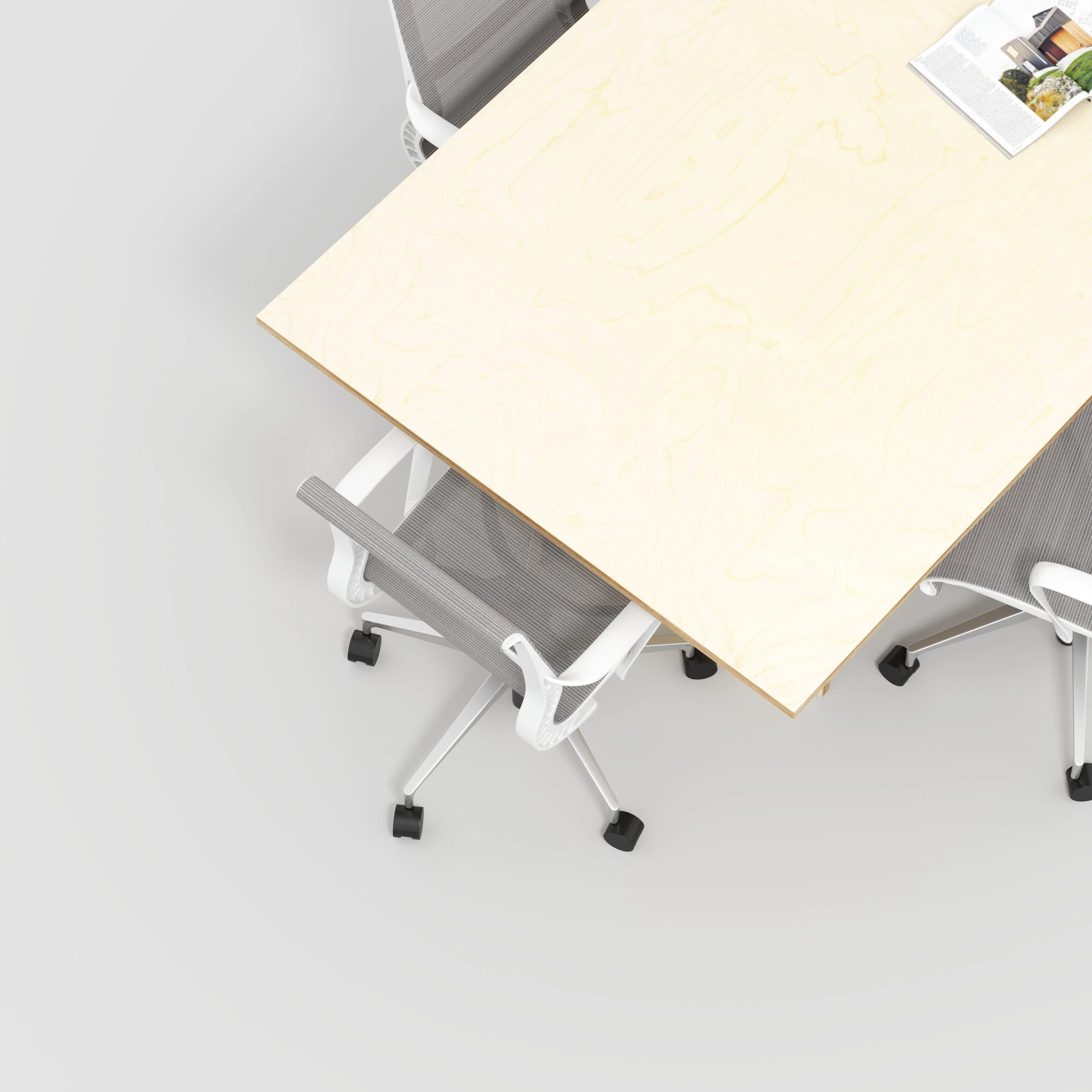 Plywood Platform Table - Plywood Birch - 5600(w) x 1000(d) x 750(h) - Image 3