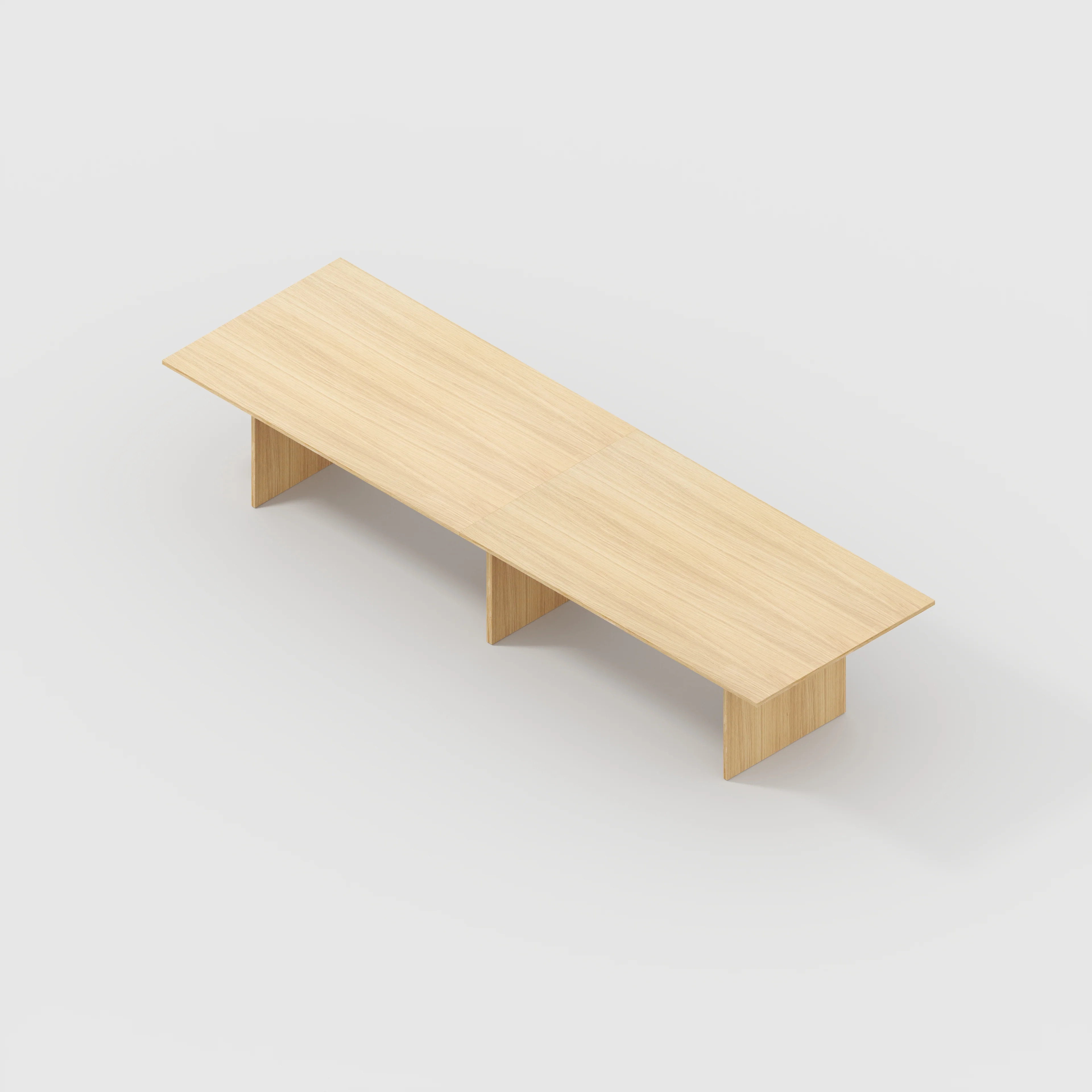 Plywood Platform Table - Plywood Oak - 4000(w) x 1000(d) x 750(h) - Image 5