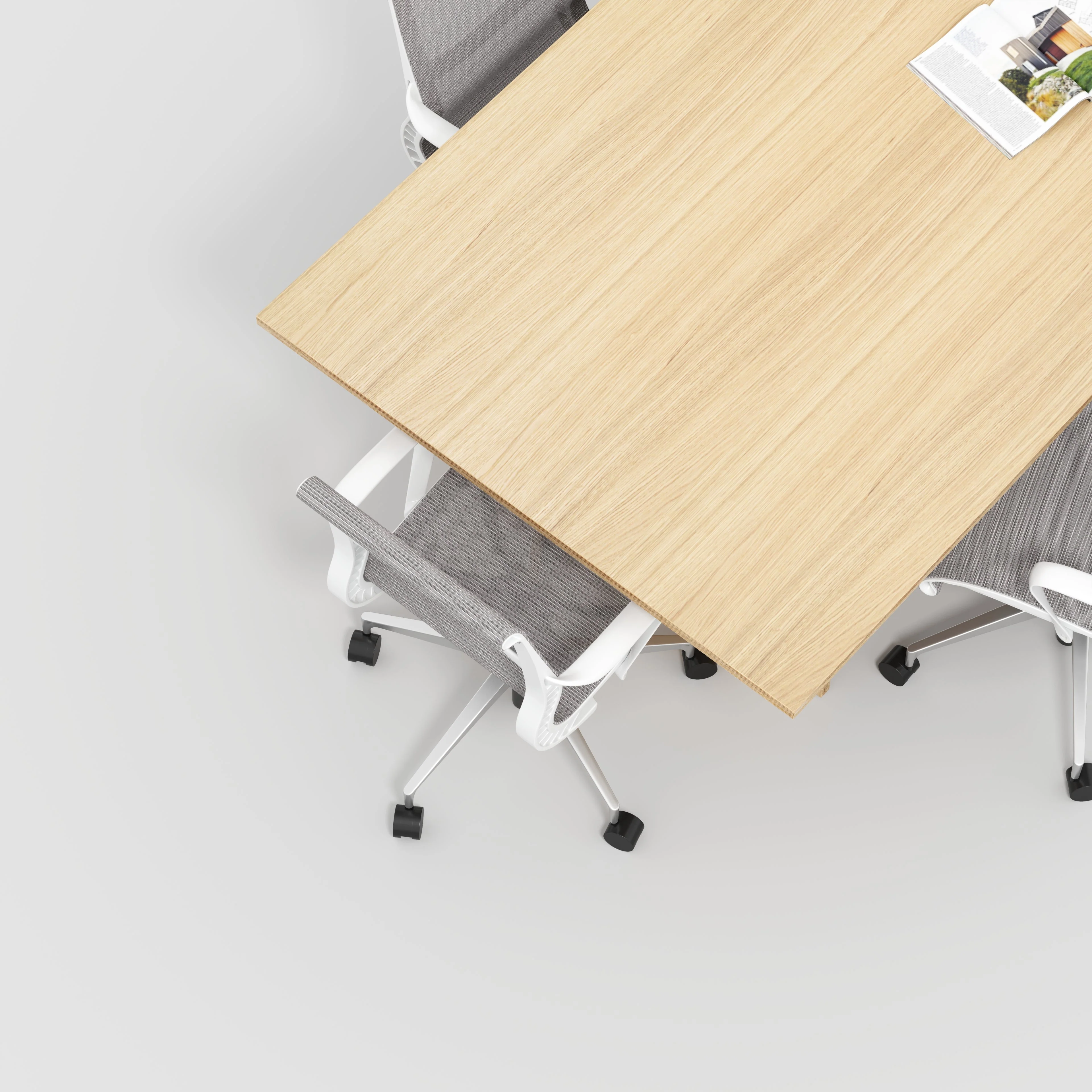 Plywood Platform Table - Plywood Oak - 5600(w) x 1000(d) x 750(h) - Image 3