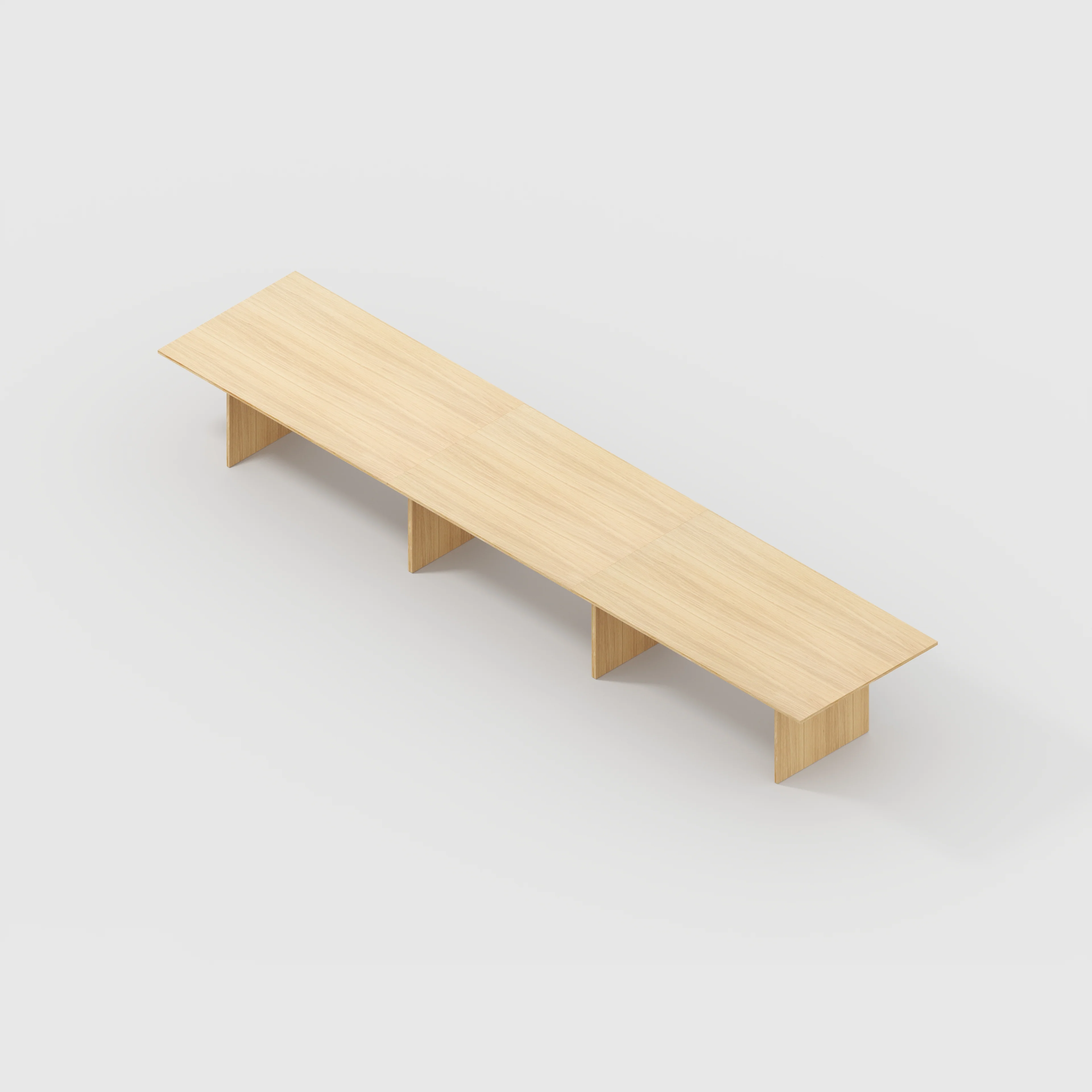 Plywood Platform Table - Plywood Oak - 5600(w) x 1000(d) x 750(h) - Image 5