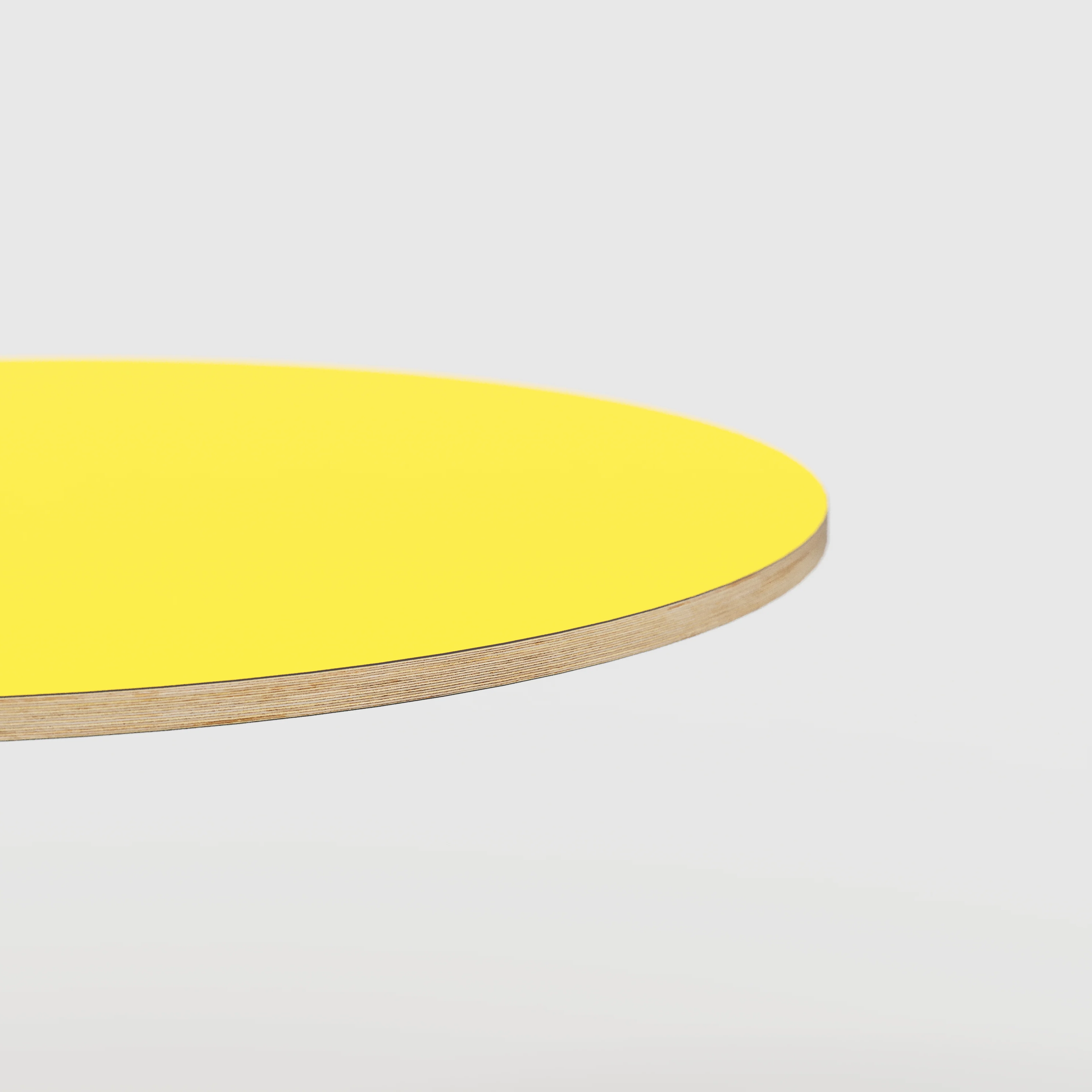 Plywood Round Tabletop - Formica Chrome Yellow - 800(dia) - Image 3