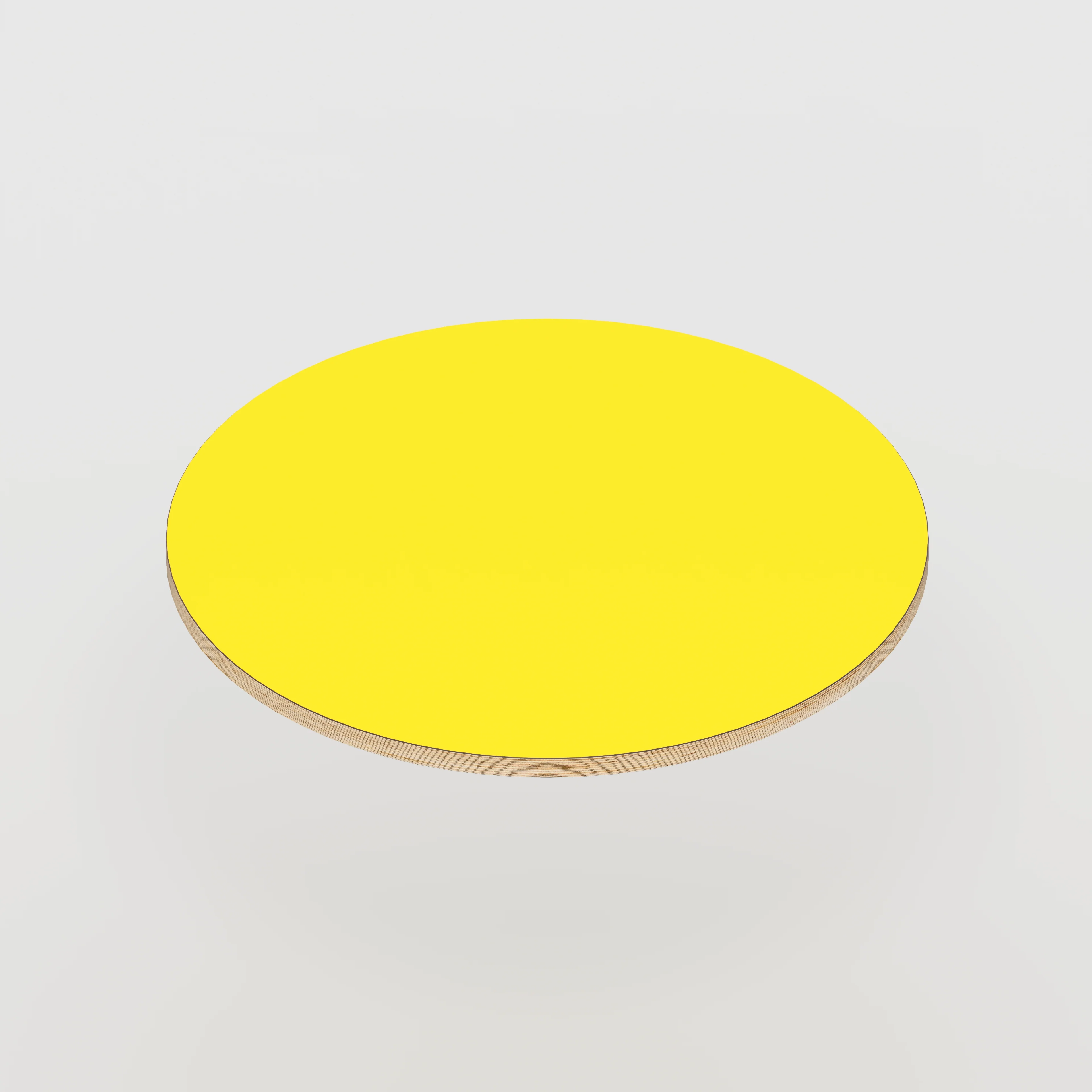 Plywood Round Tabletop - Formica Chrome Yellow - 800(dia) - Image 4