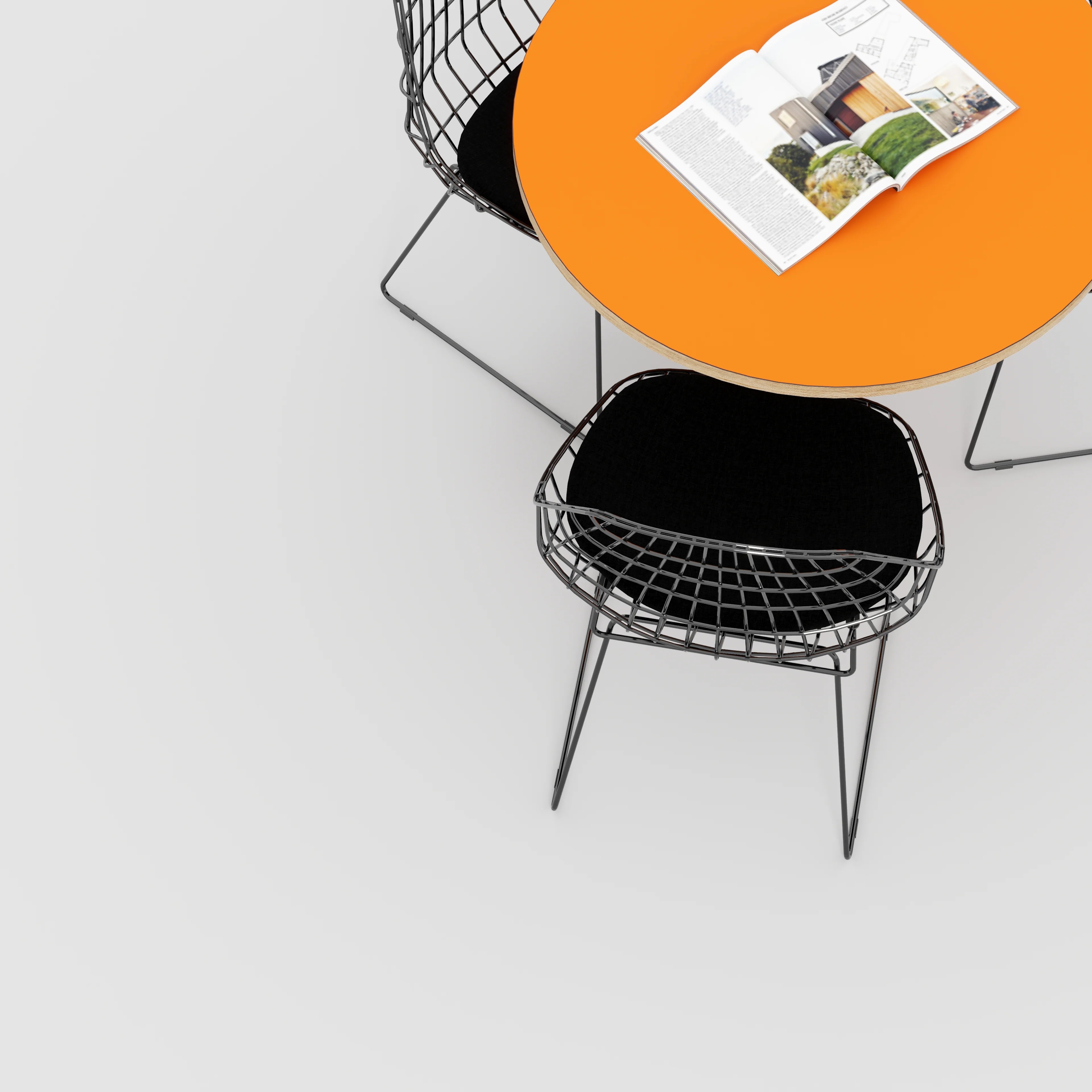 Plywood Round Tabletop - Formica Levante Orange - 800(dia) - Image 2
