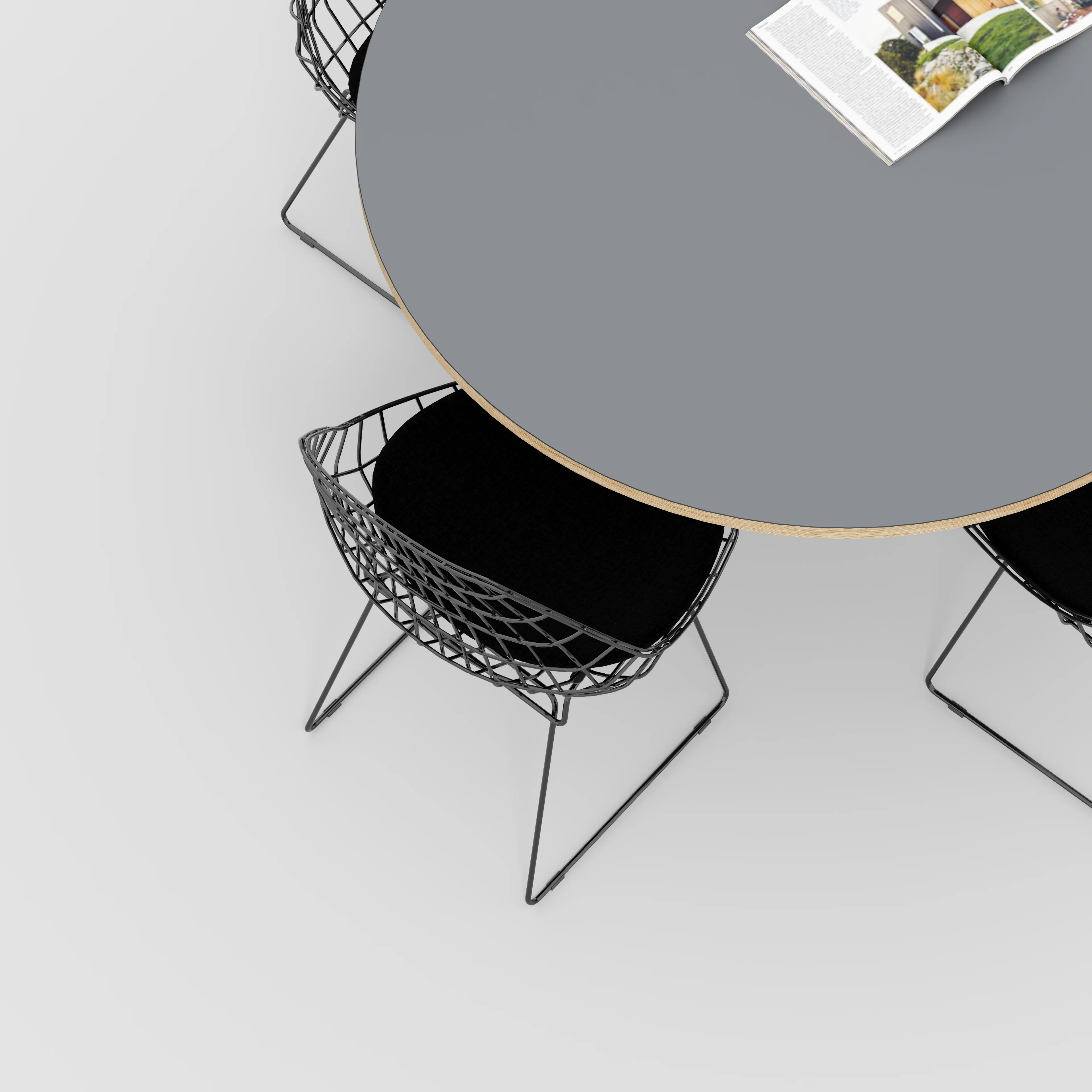 Plywood Round Tabletop - Formica Tornado Grey - 1200(dia) - Image 2