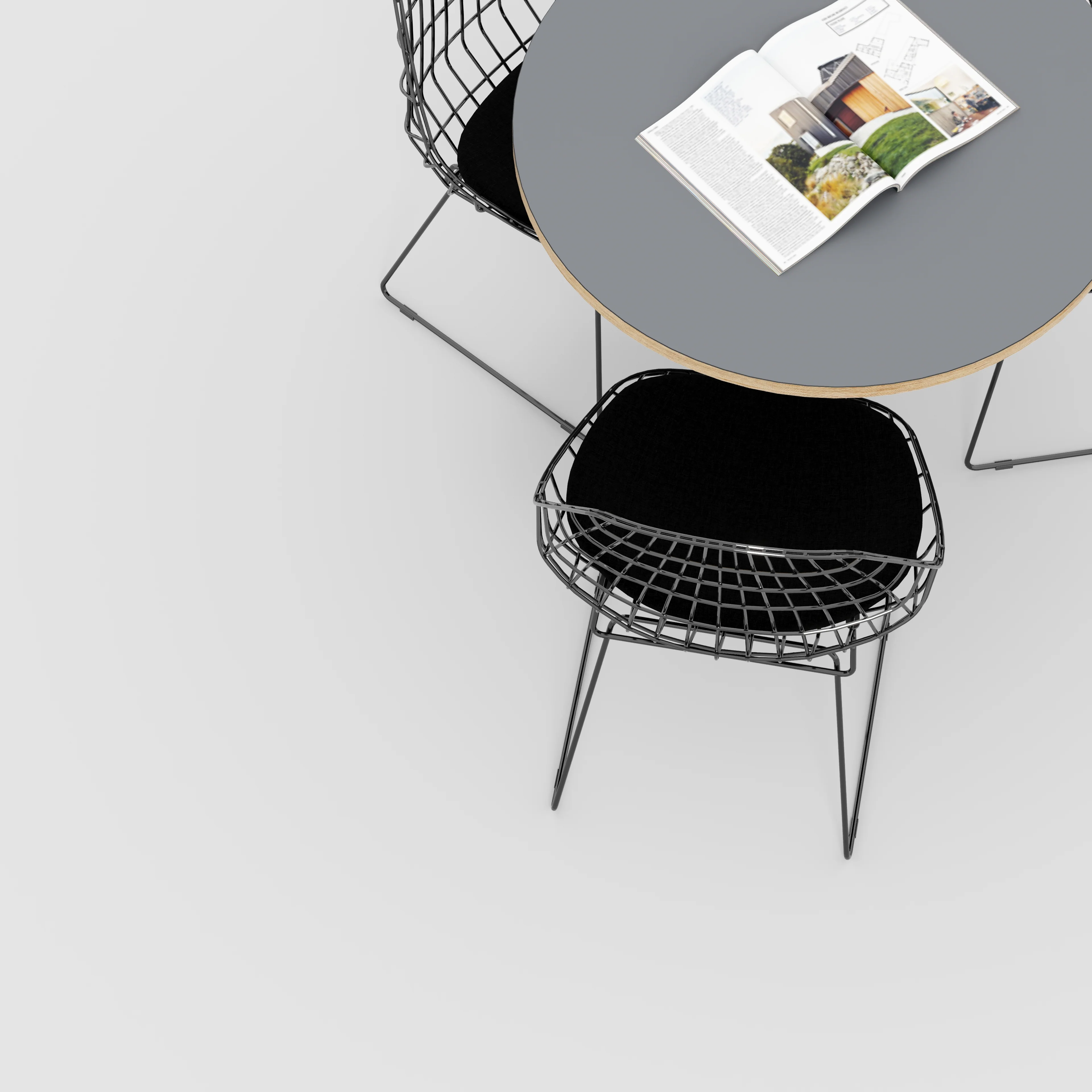 Plywood Round Tabletop - Formica Tornado Grey - 800(dia) - Image 2
