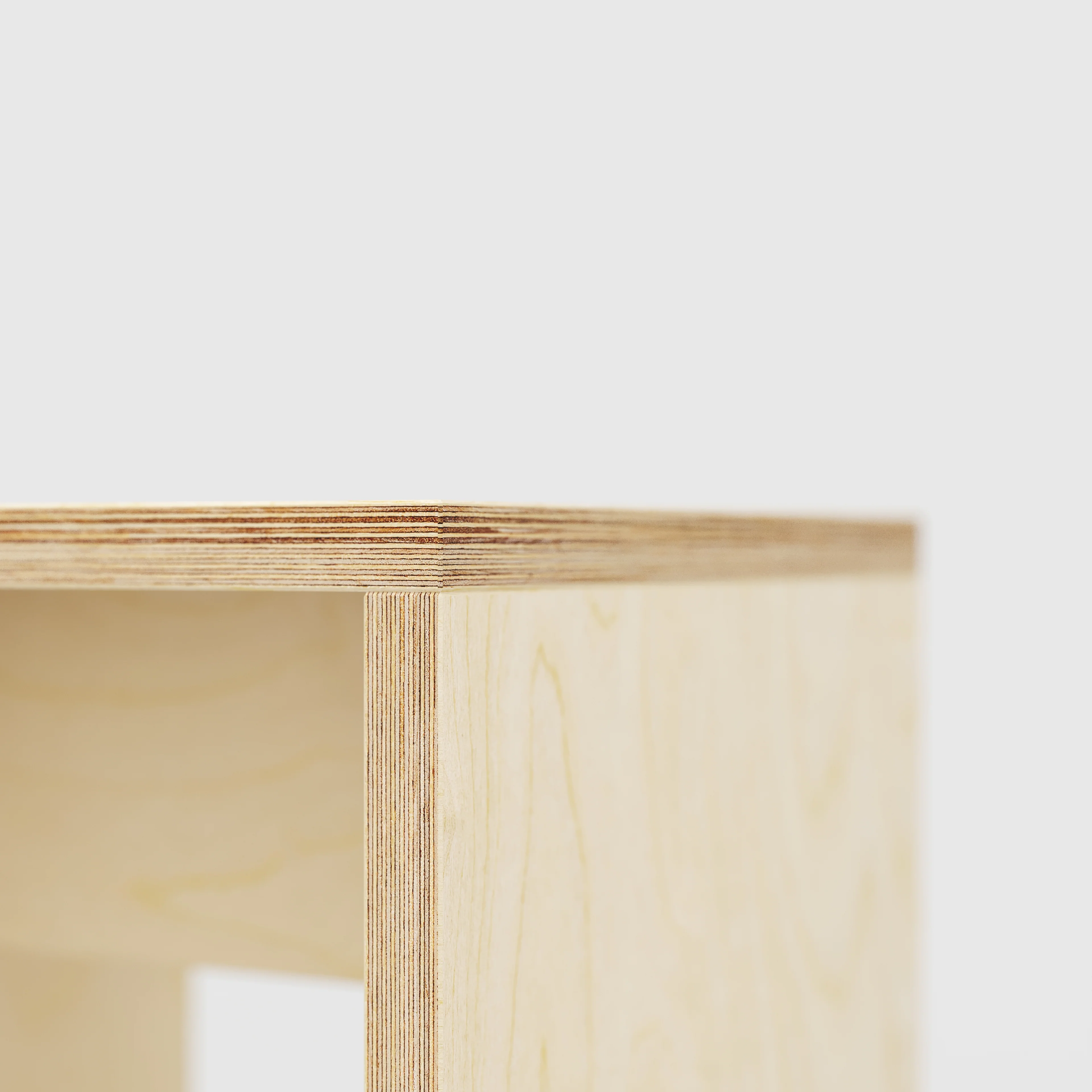 Plywood Stool with Solid Sides - Plywood Birch - 400(w) x 400(d) x 450(h) - Image 4