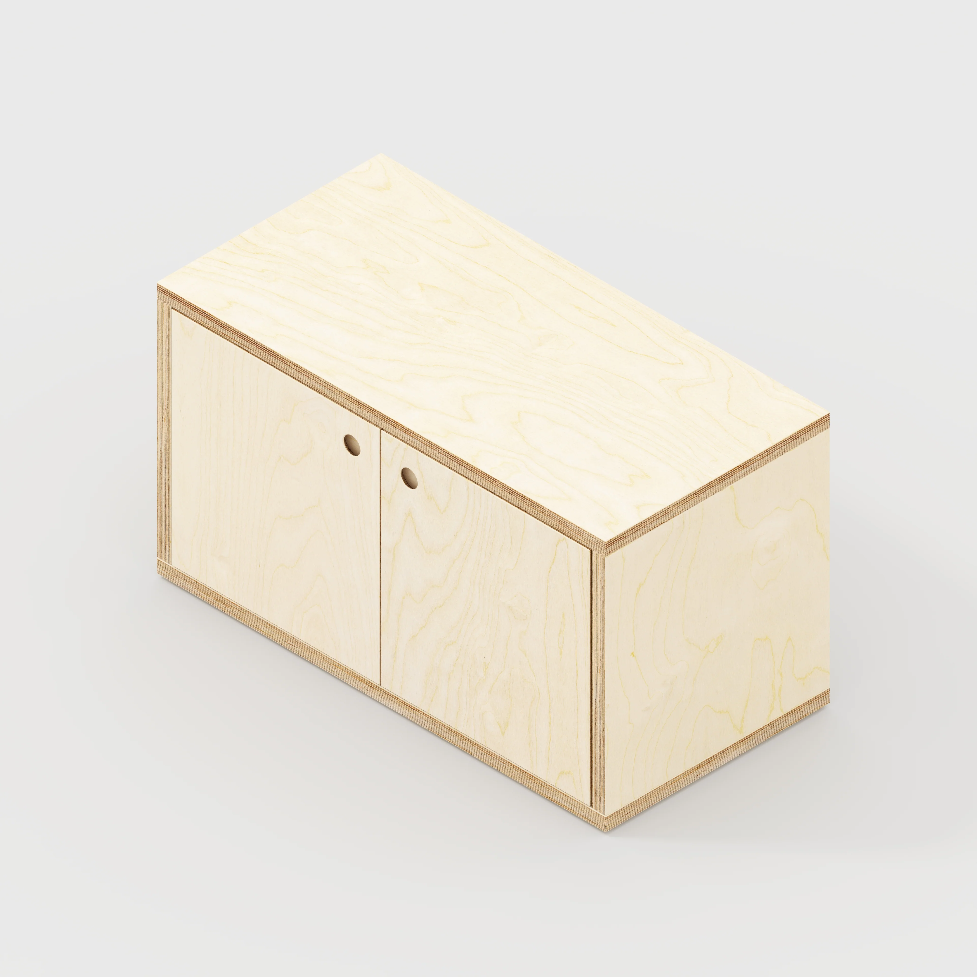 Plywood Storage with Doors - Plywood Birch - 800(w) x 400(d) x 450(h) - Image 5
