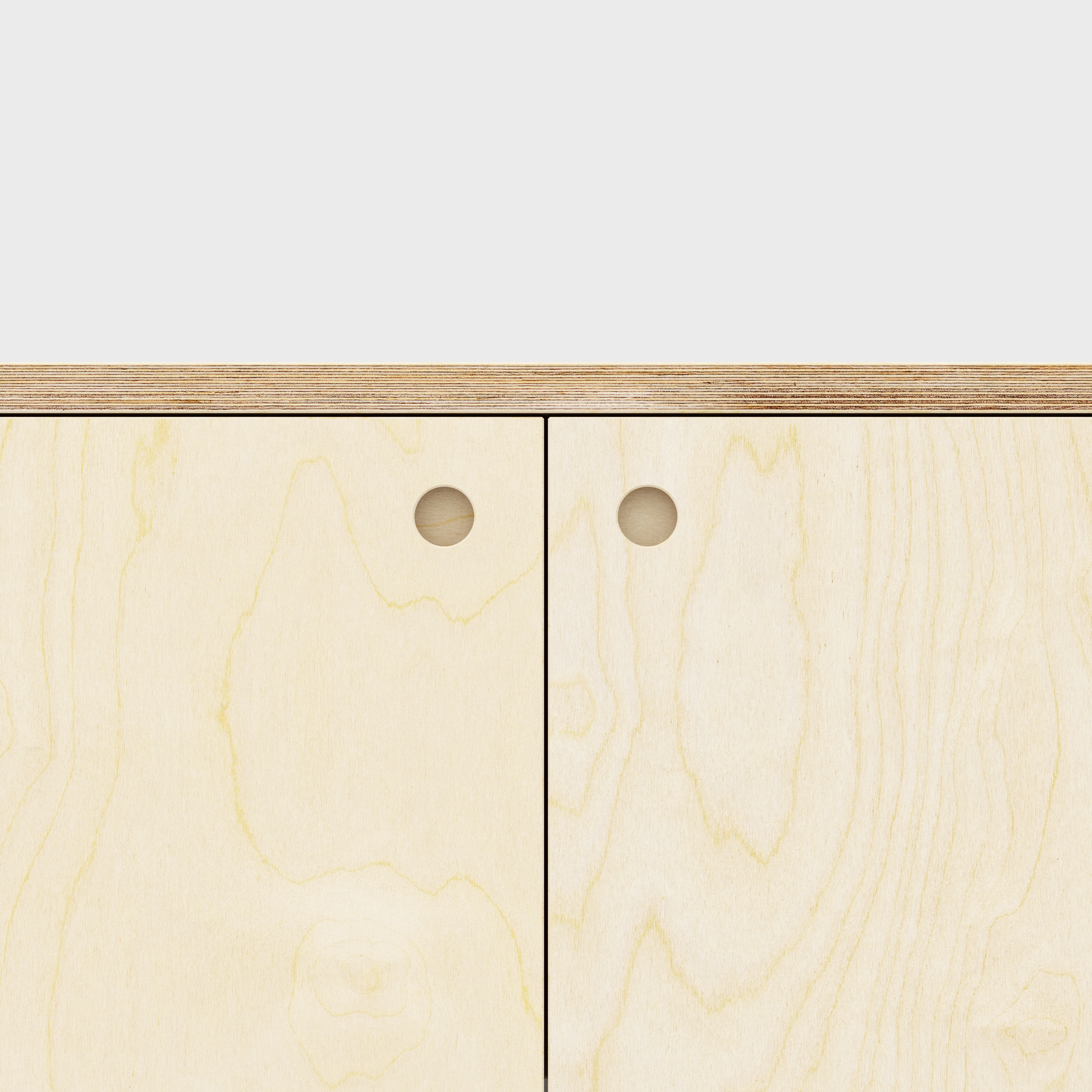 Plywood Storage with Doors - Plywood Birch - 800(w) x 600(d) x 750(h) - Image 3
