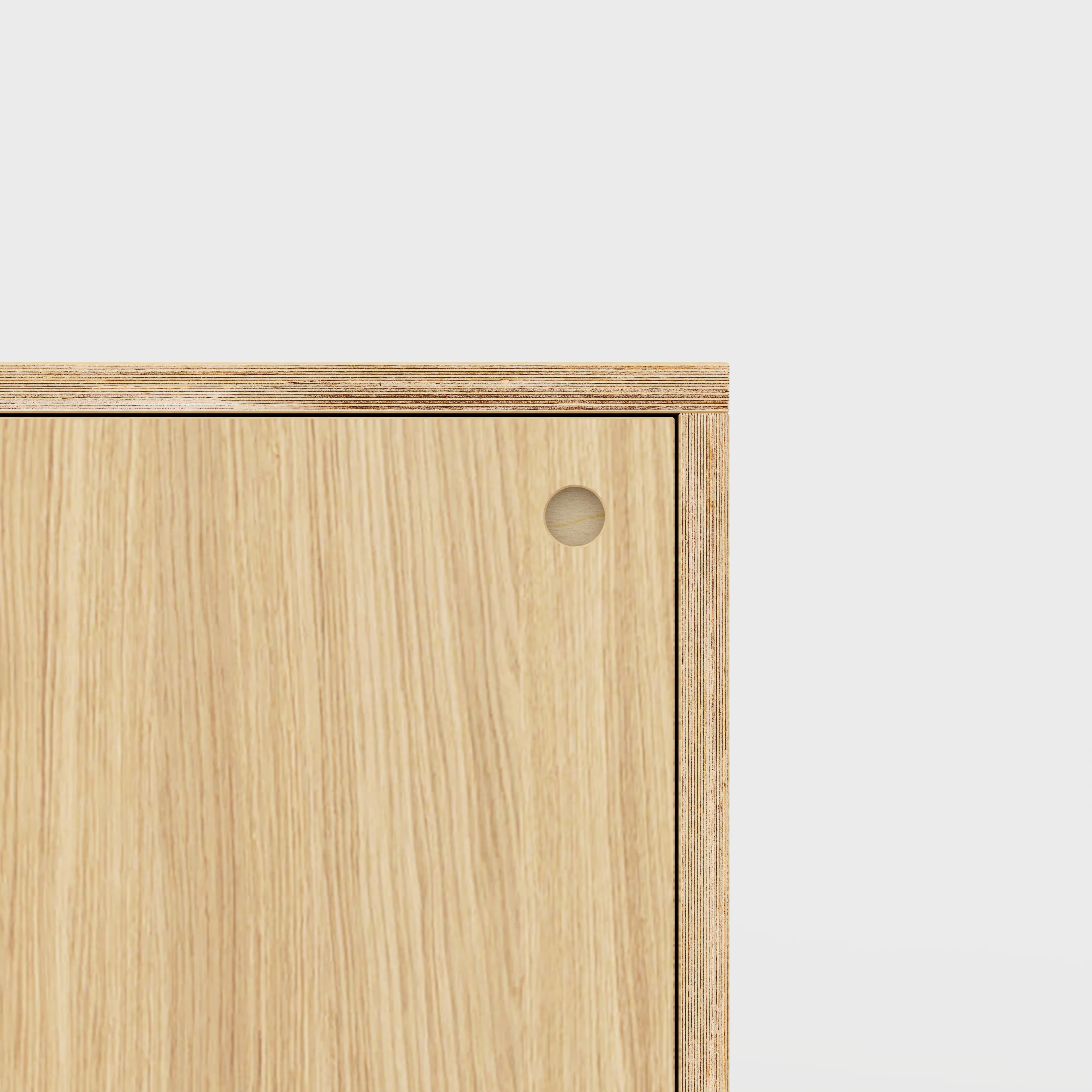 Plywood Storage with Doors - Plywood Oak - 400(w) x 600(d) x 750(h) - Image 3