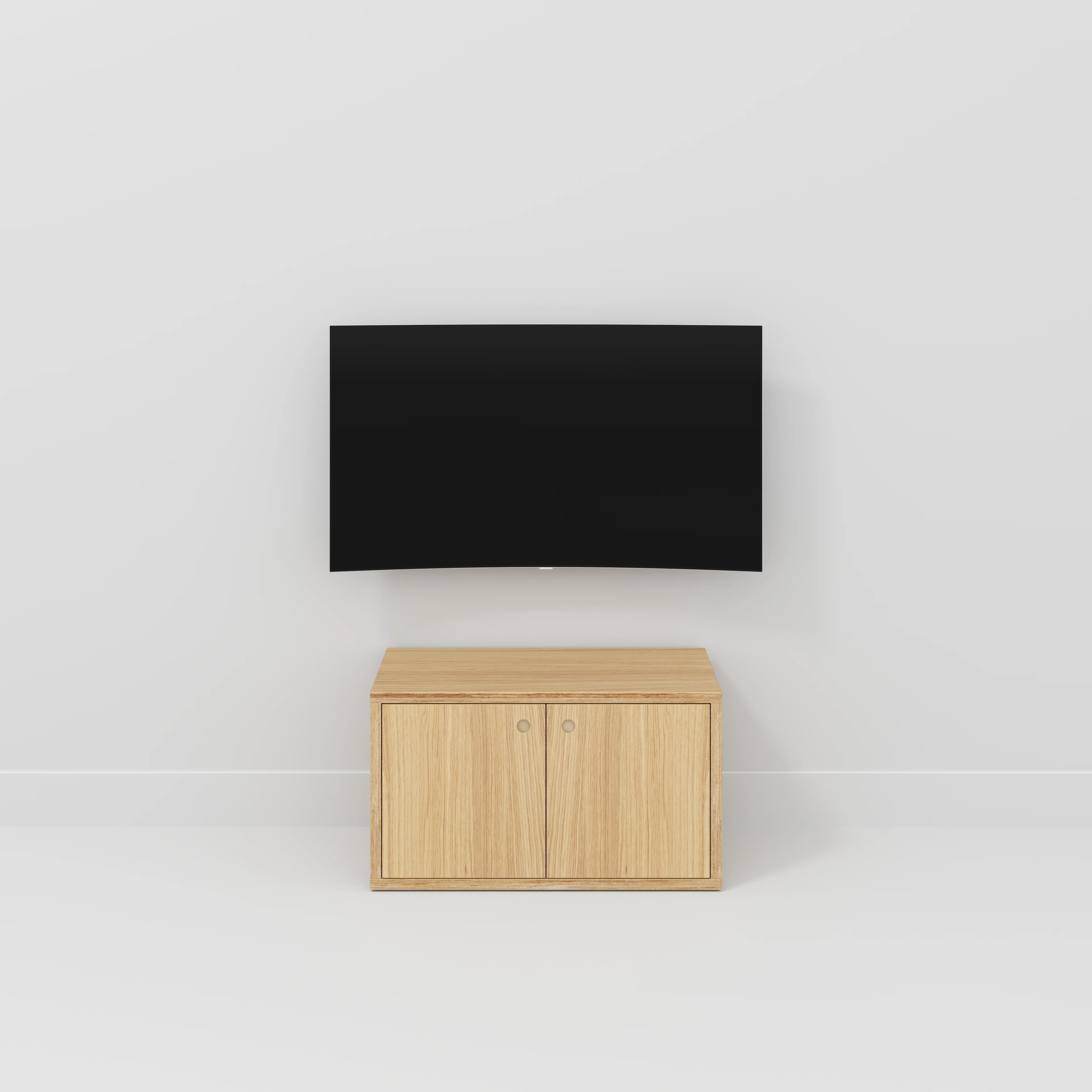 Plywood Storage with Doors - Plywood Oak - 800(w) x 400(d) x 450(h) - Image 2