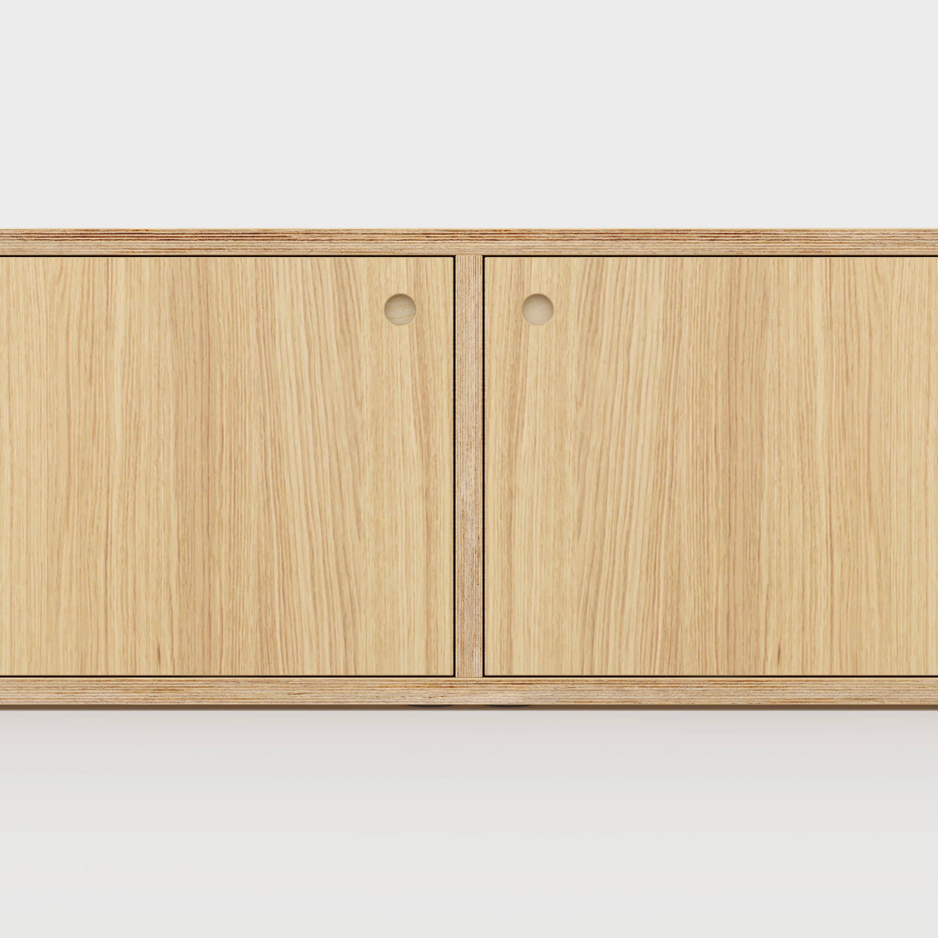 Plywood Storage with Doors - Plywood Oak - 800(w) x 400(d) x 450(h) - Image 4
