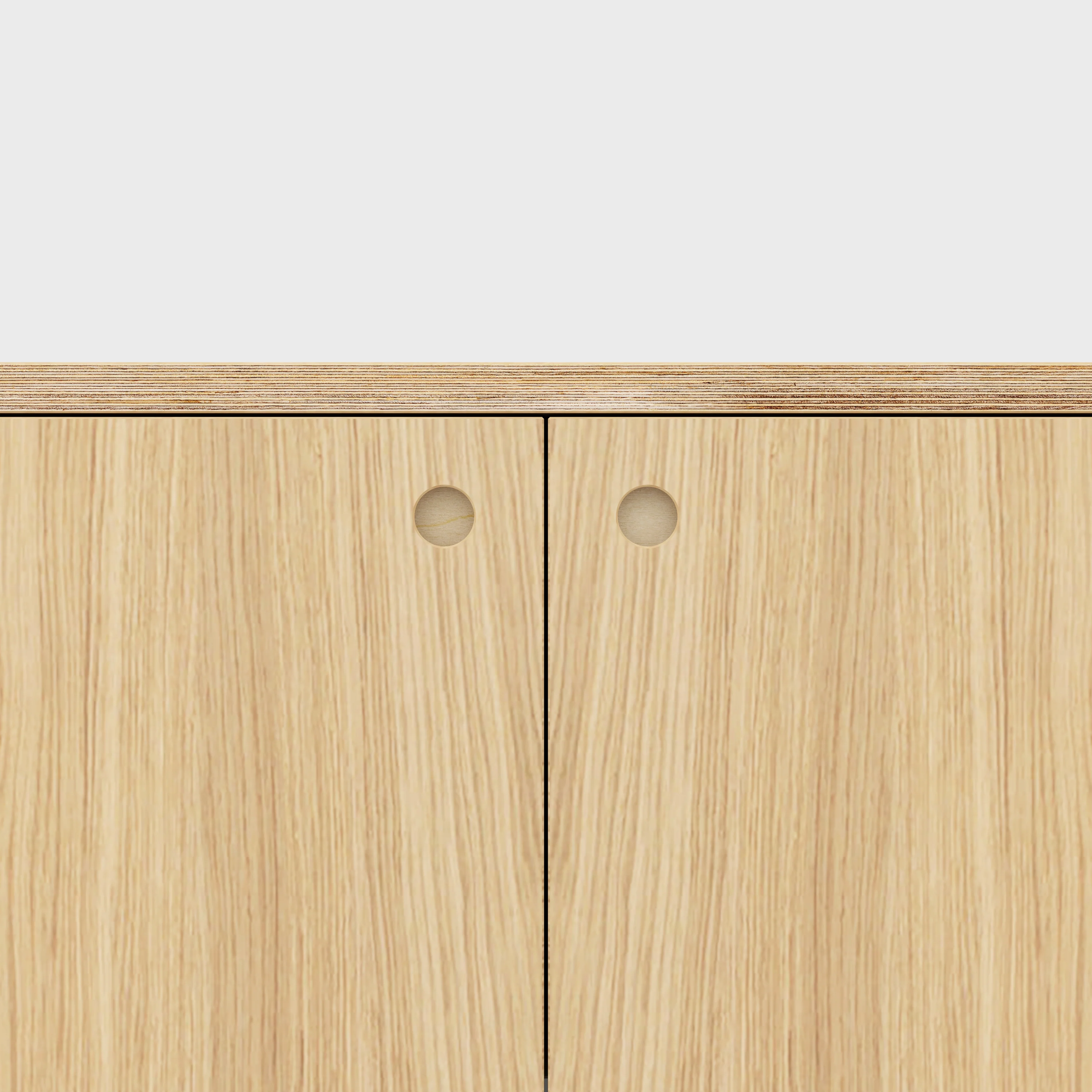 Plywood Storage with Doors - Plywood Oak - 800(w) x 600(d) x 750(h) - Image 3
