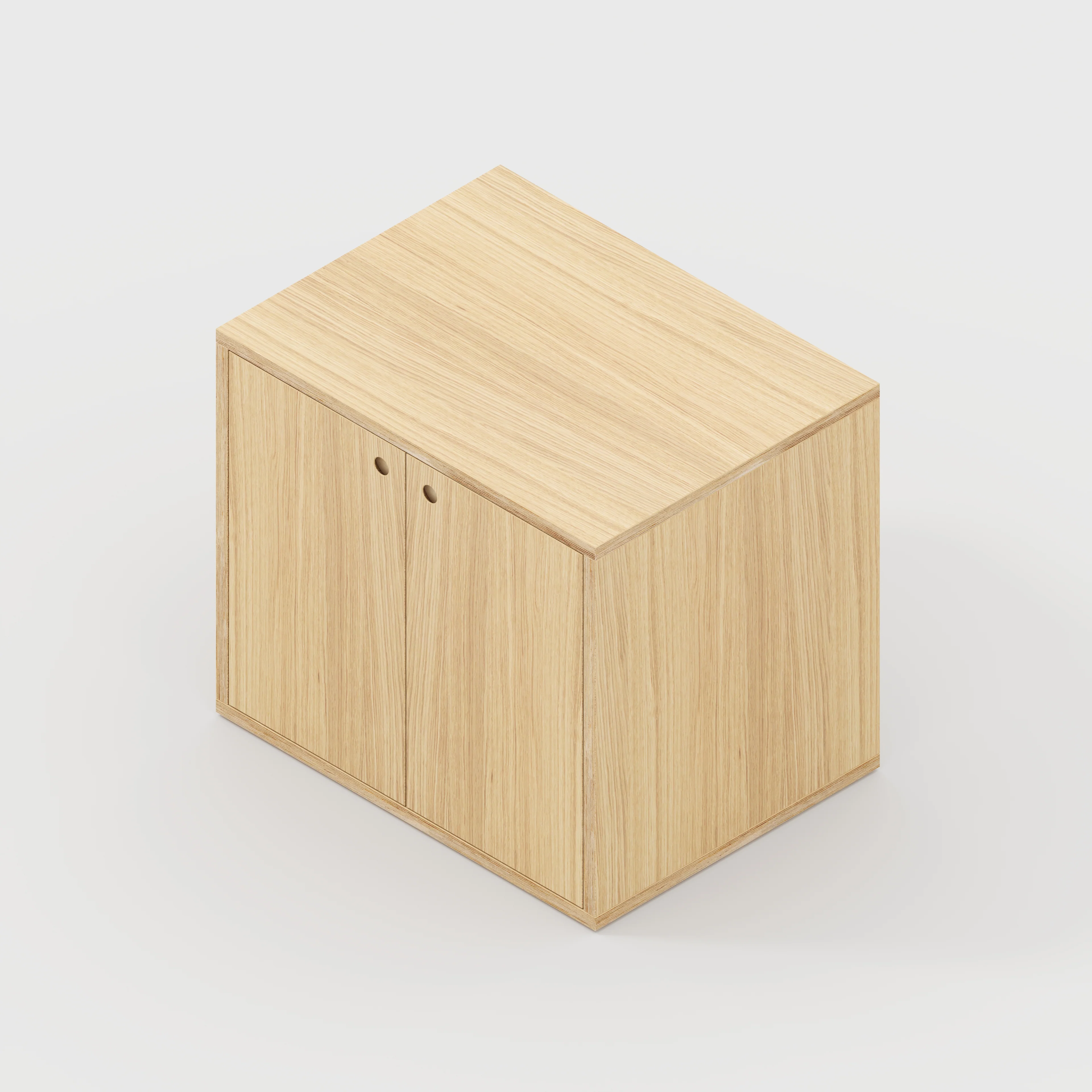 Plywood Storage with Doors - Plywood Oak - 800(w) x 600(d) x 750(h) - Image 4