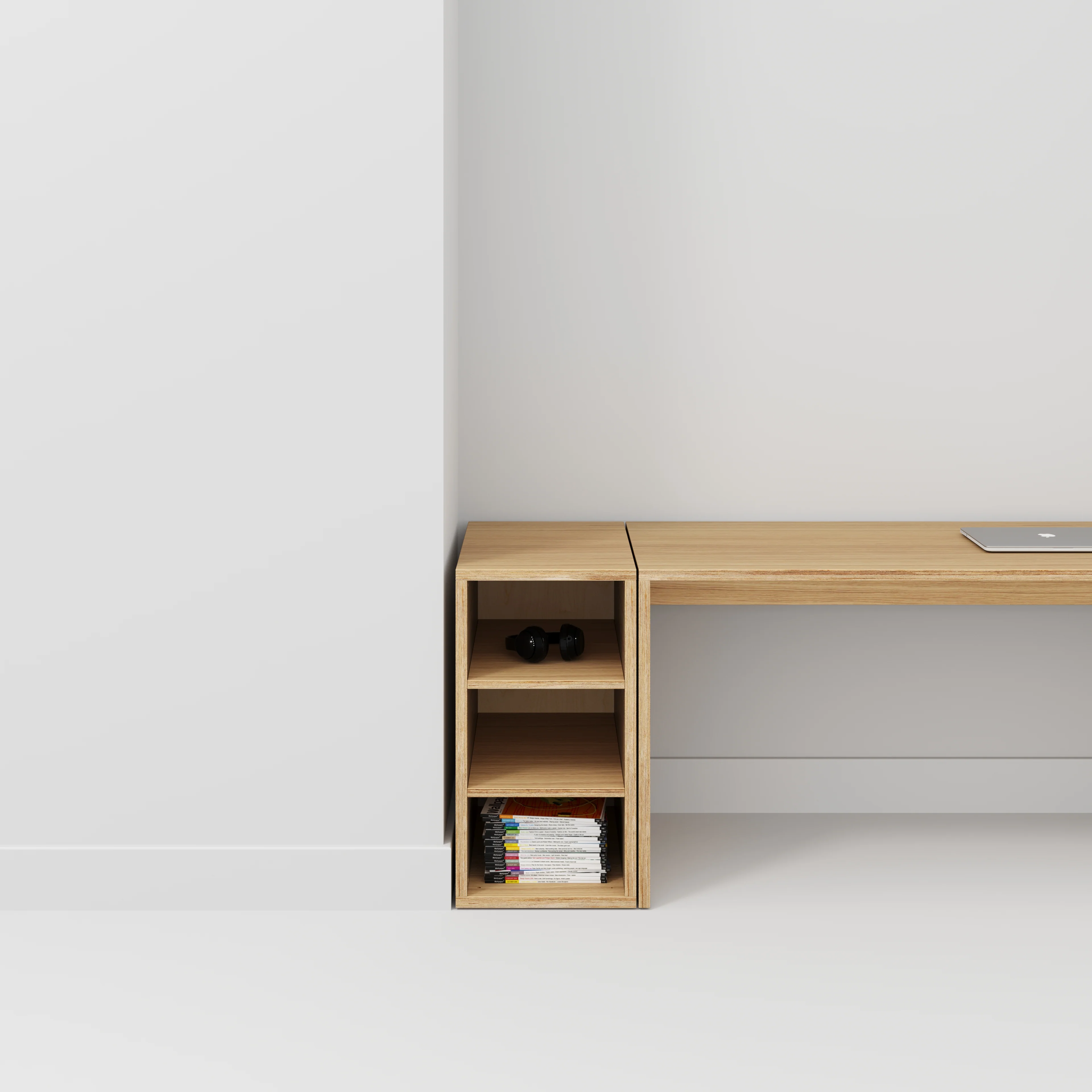 Plywood Storage with Shelves - Plywood Oak - 400(w) x 600(d) x 750(h) - Image 2
