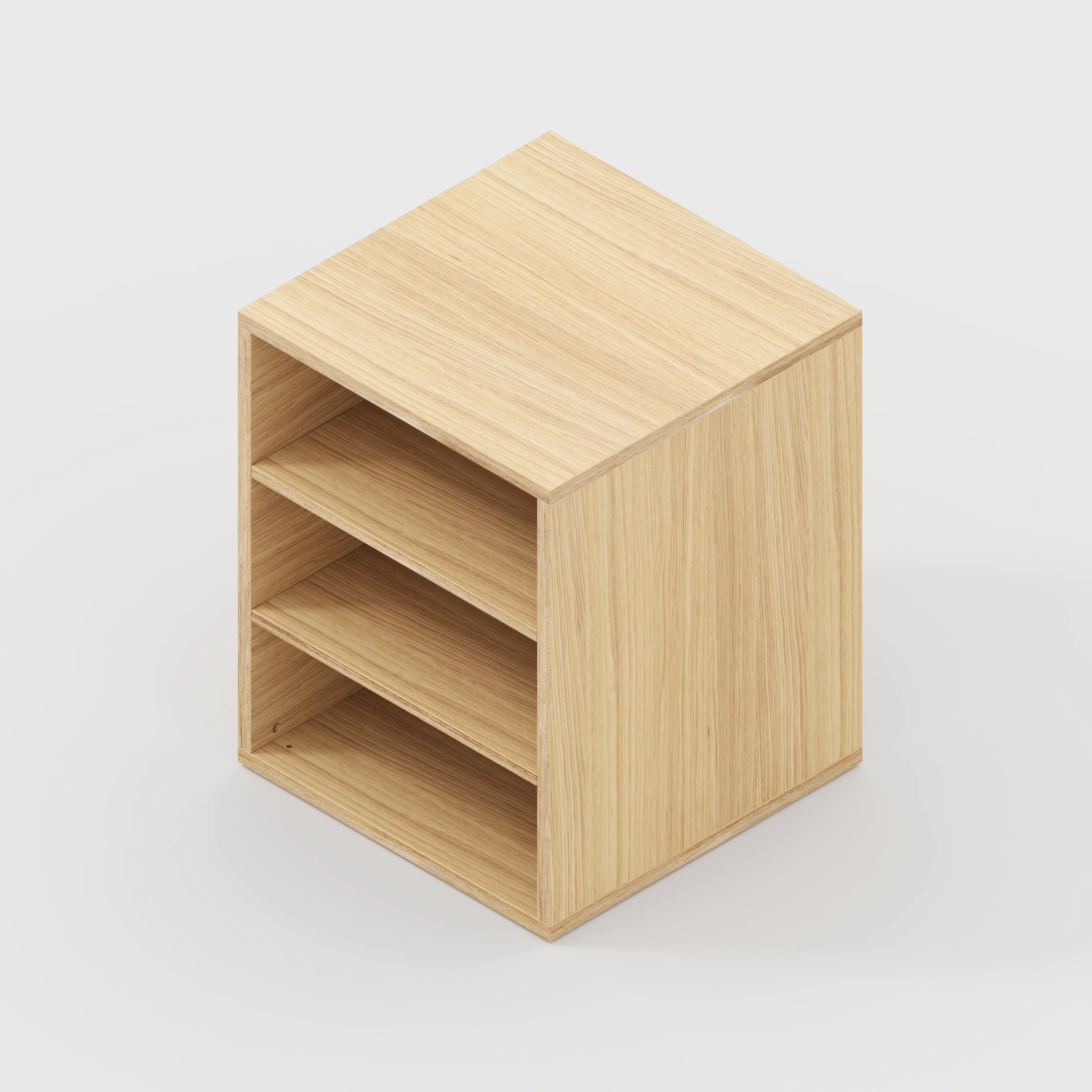Plywood Storage with Shelves - Plywood Oak - 600(w) x 600(d) x 750(h) - Image 2