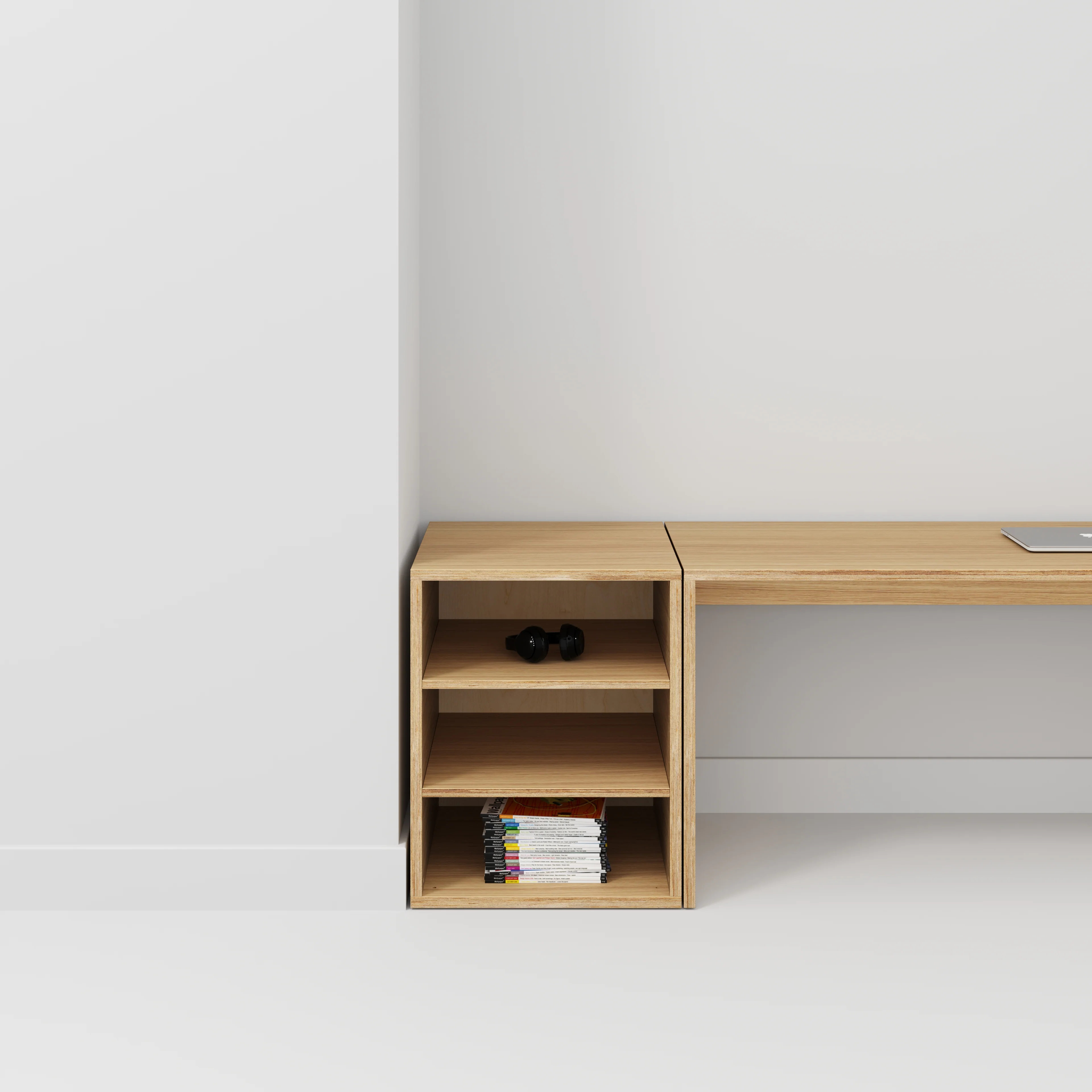 Plywood Storage with Shelves - Plywood Oak - 600(w) x 600(d) x 750(h) - Image 4