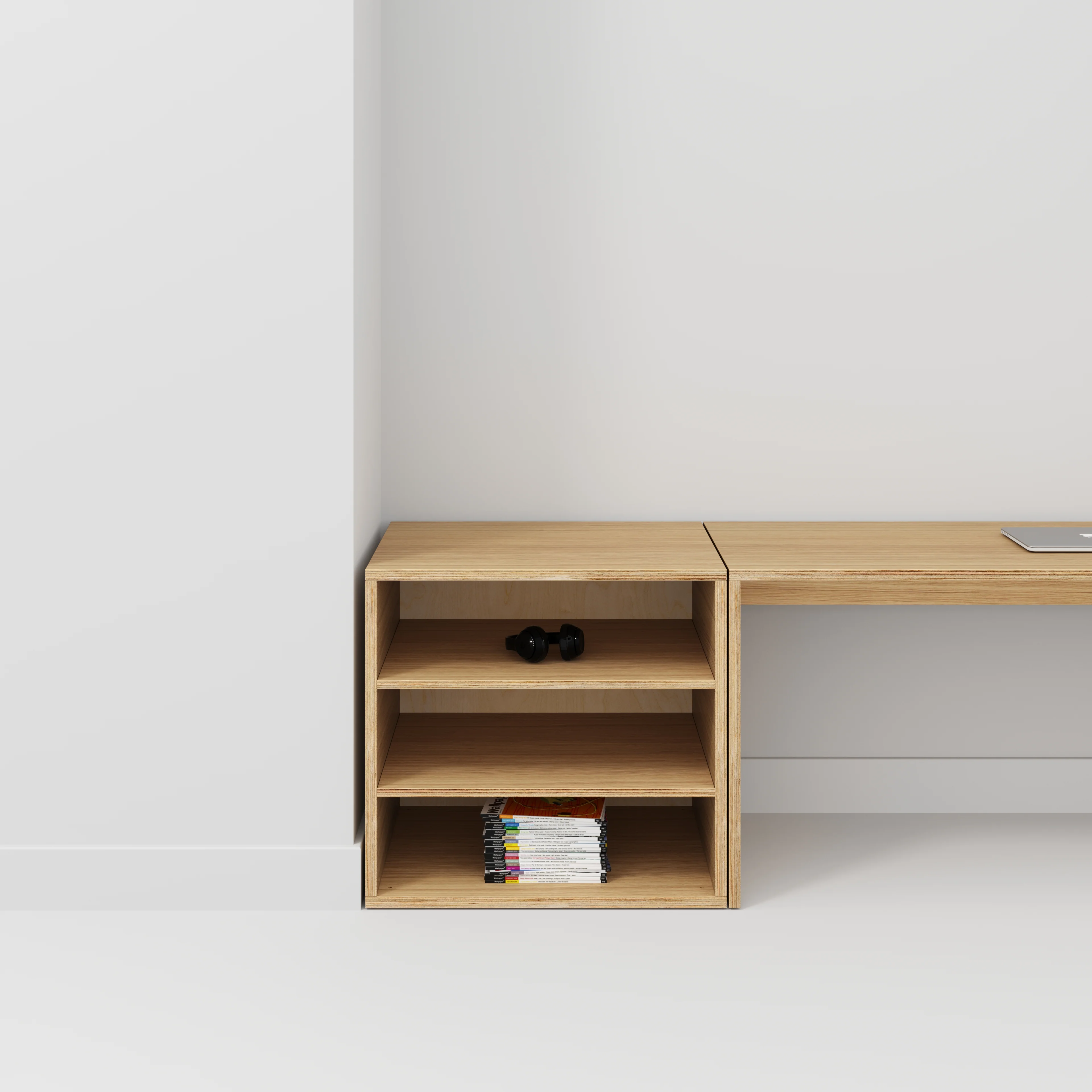 Plywood Storage with Shelves - Plywood Oak - 800(w) x 600(d) x 750(h) - Image 2