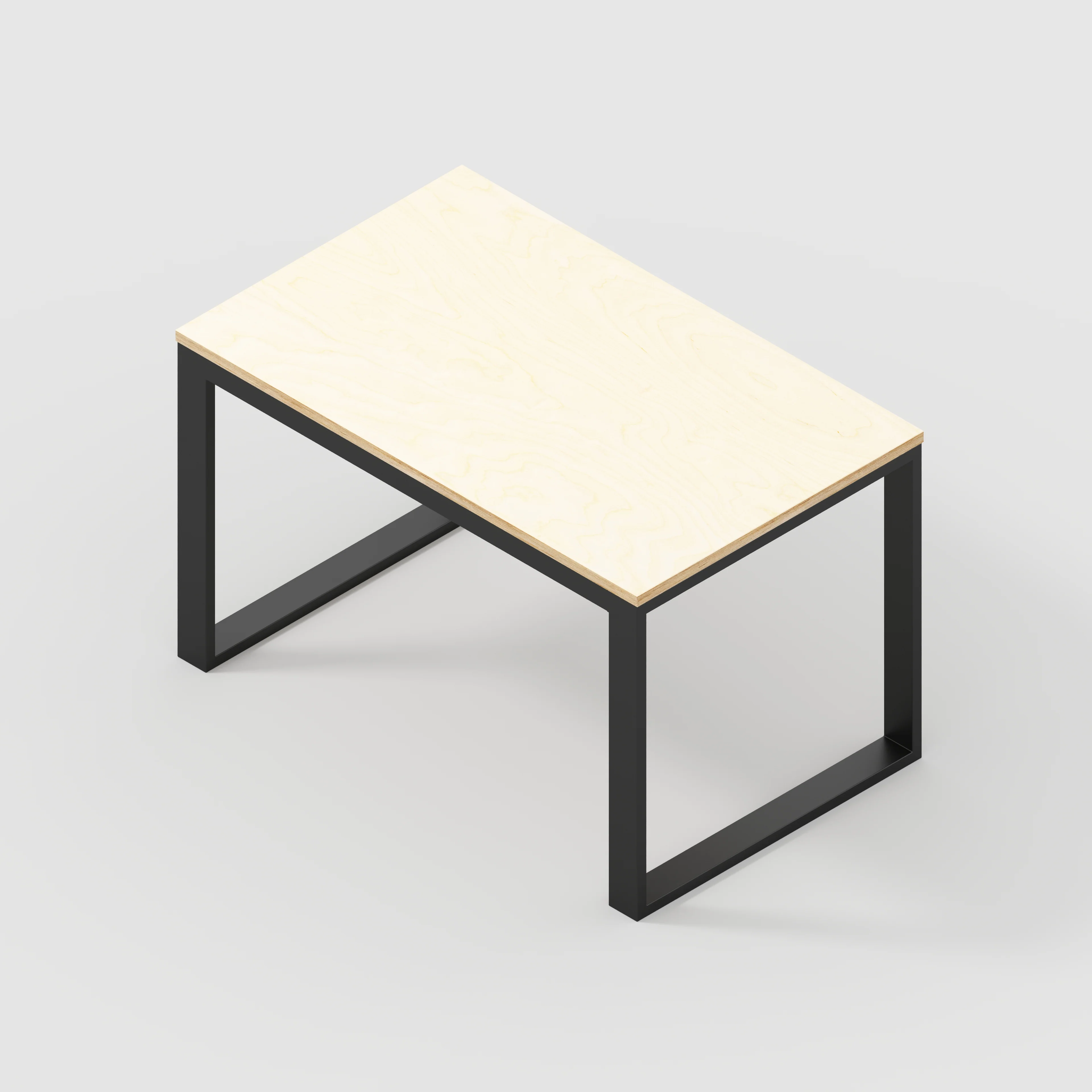 Plywood Table with Black Industrial Frame - Plywood Birch - 1200(w) x 745(d) x 735(h) - Image 5