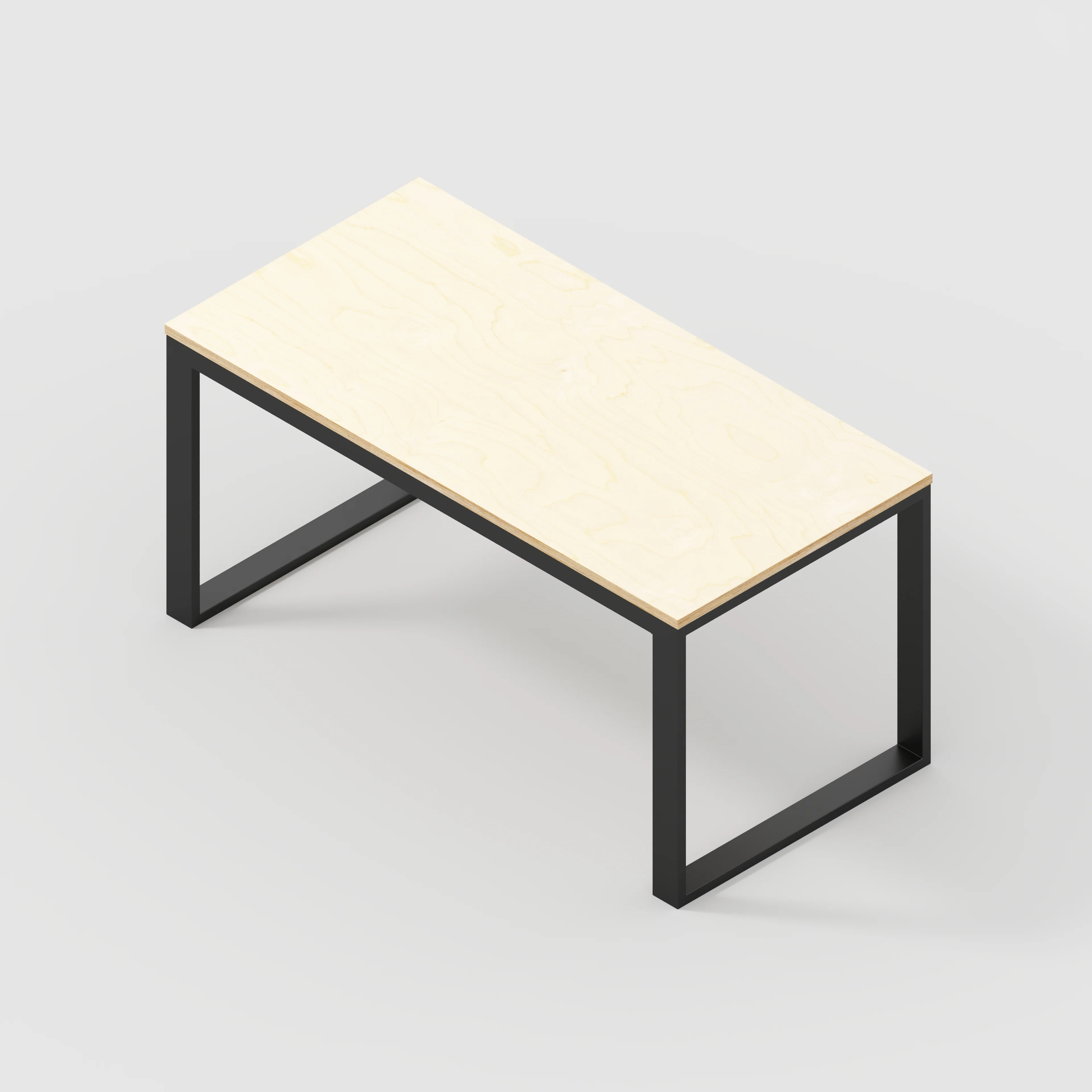 Plywood Table with Black Industrial Frame - Plywood Birch - 1500(w) x 745(d) x 735(h) - Image 5