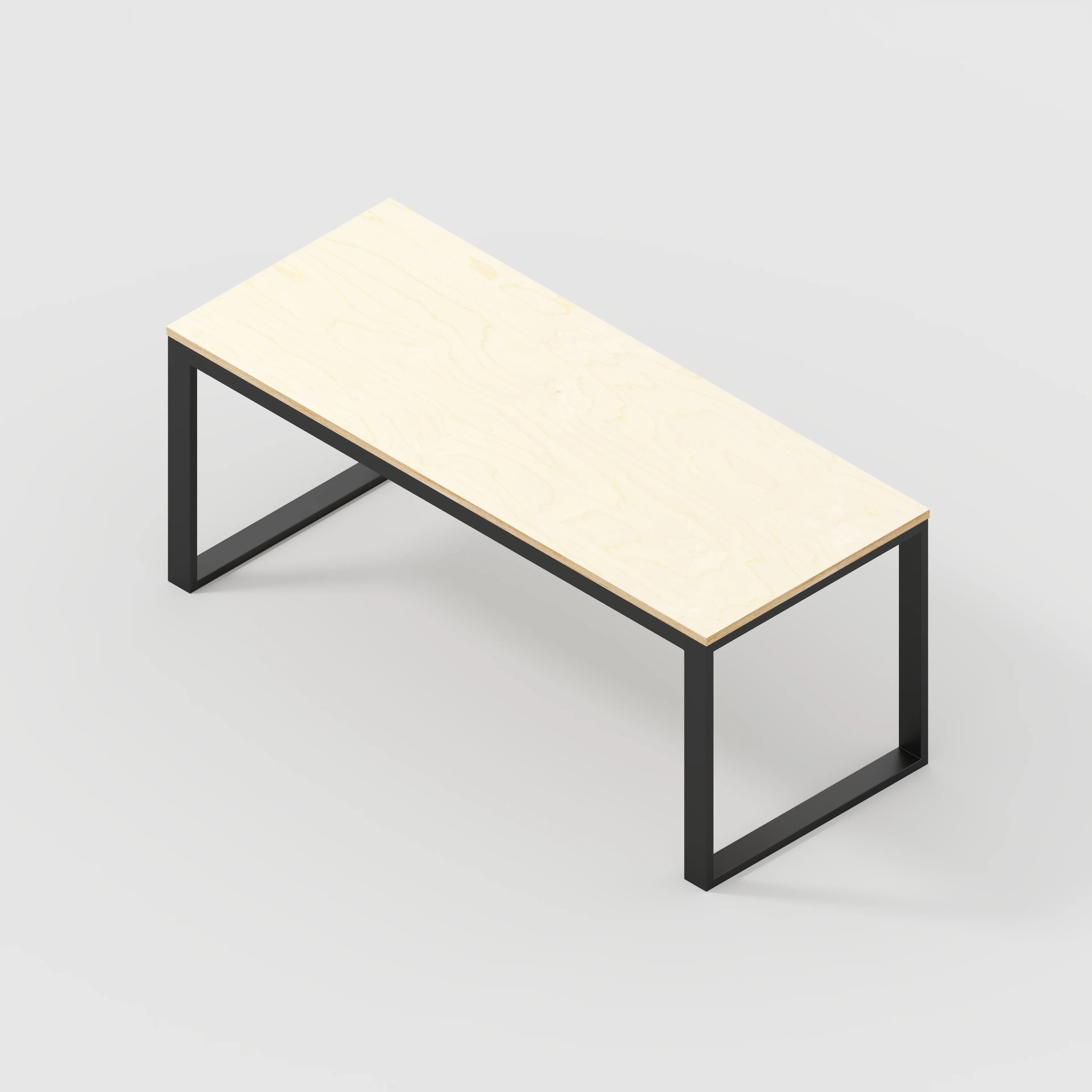 Plywood Table with Black Industrial Frame - Plywood Birch - 1800(w) x 745(d) x 735(h) - Image 5