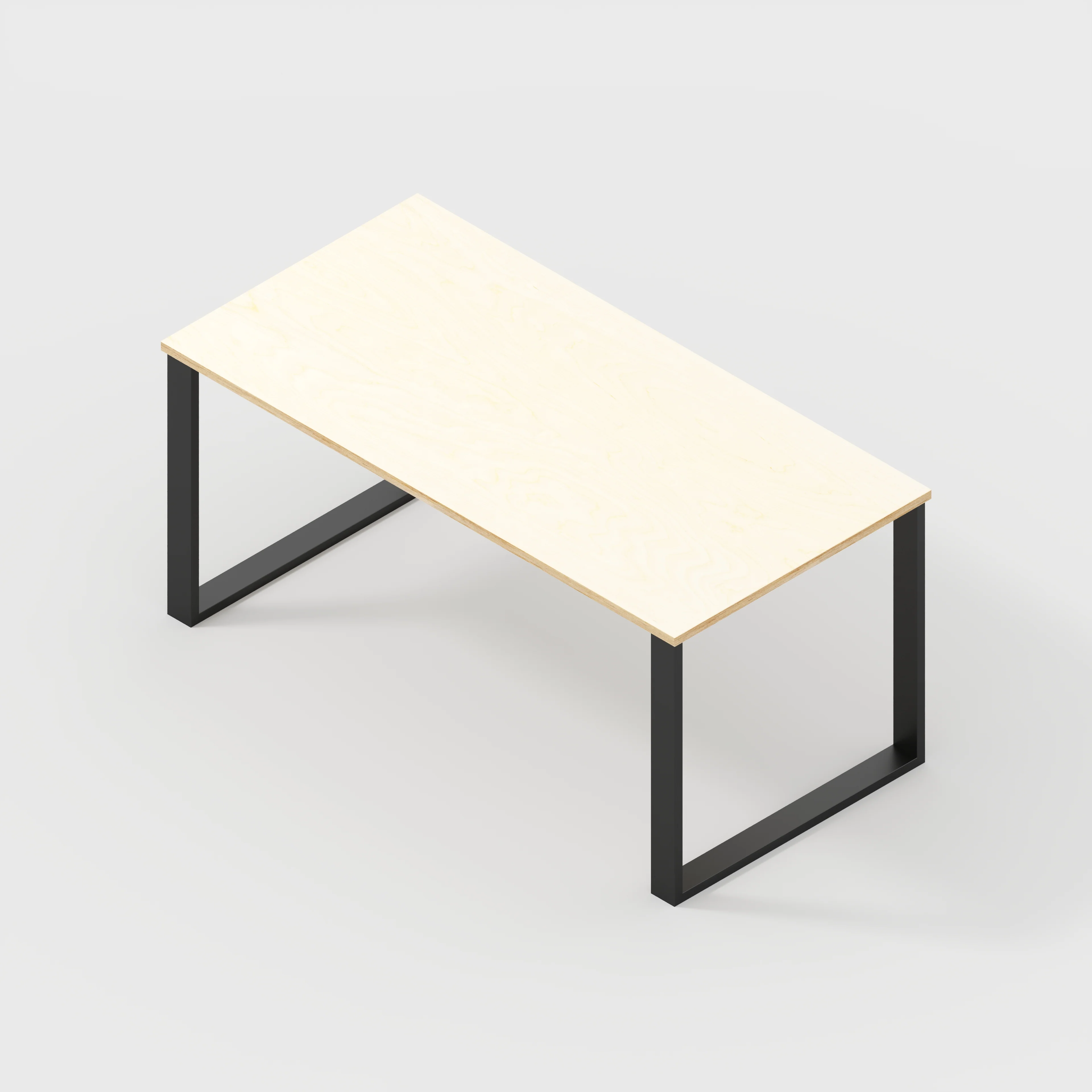 Plywood Table with Black Industrial Legs - Plywood Birch - 1600(w) x 800(d) - Image 5