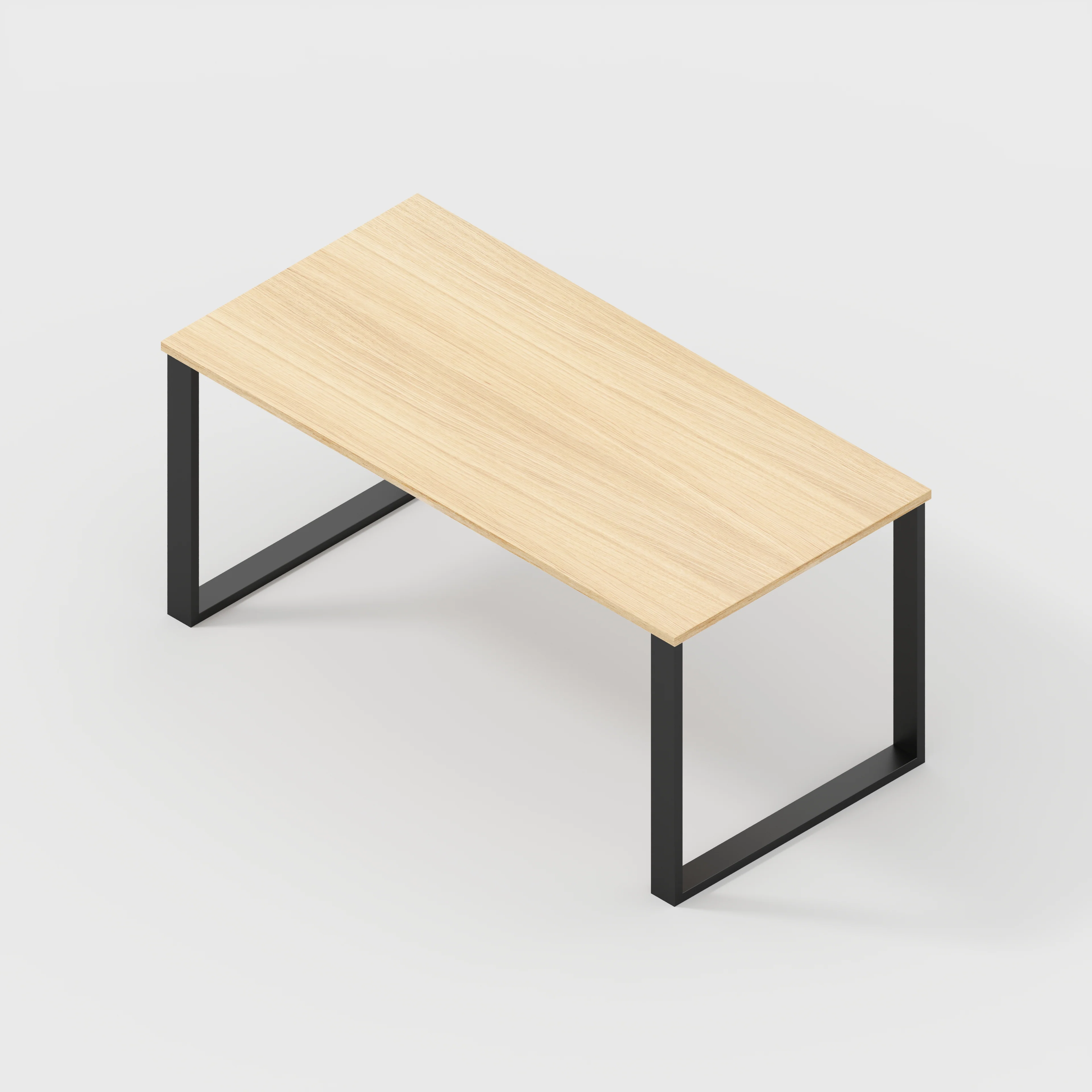 Plywood Table with Black Industrial Legs - Plywood Oak - 1600(w) x 800(d) - Image 5