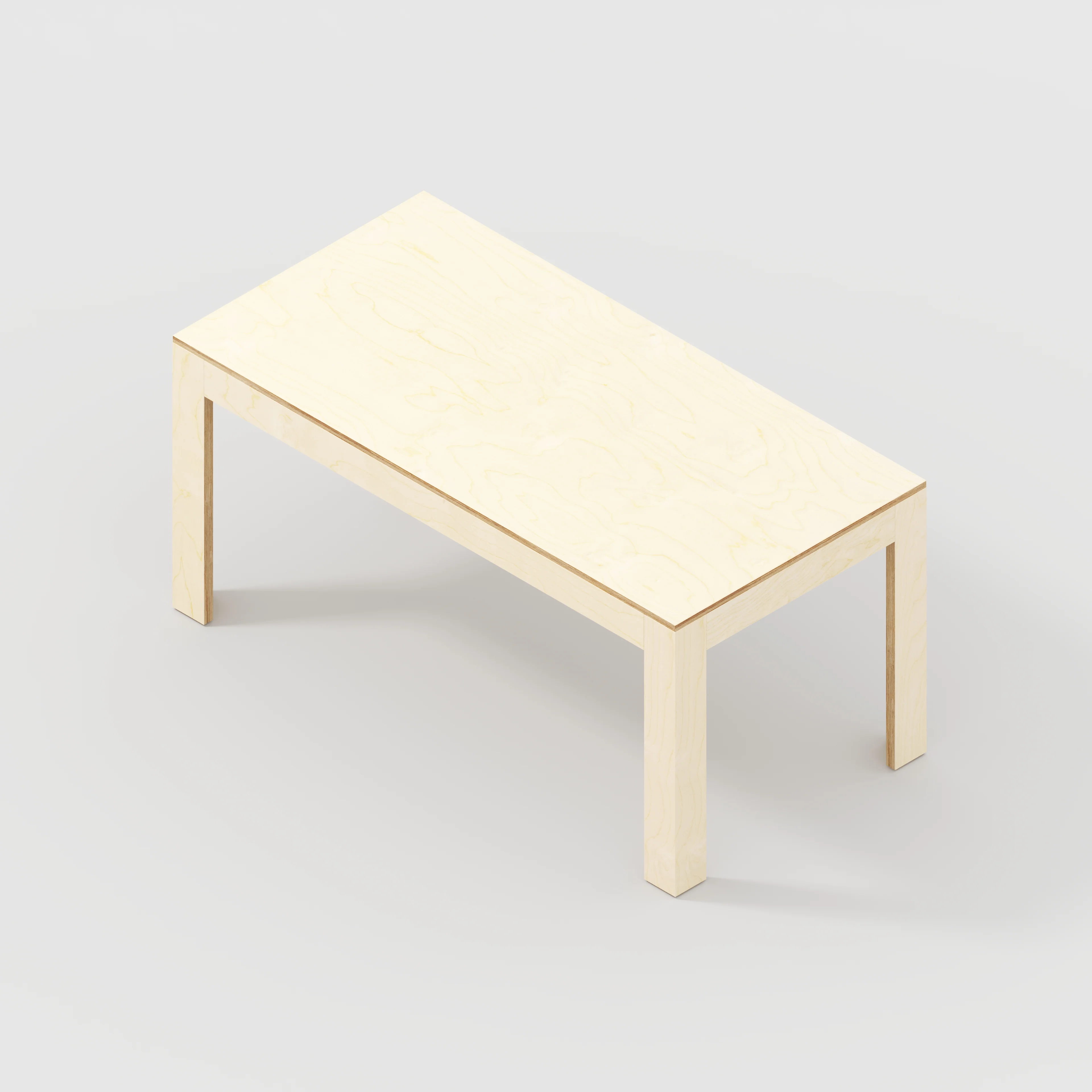 Plywood Table with Solid Frame - Plywood Birch - 1600(w) x 800(d) x 750(h) - Image 5