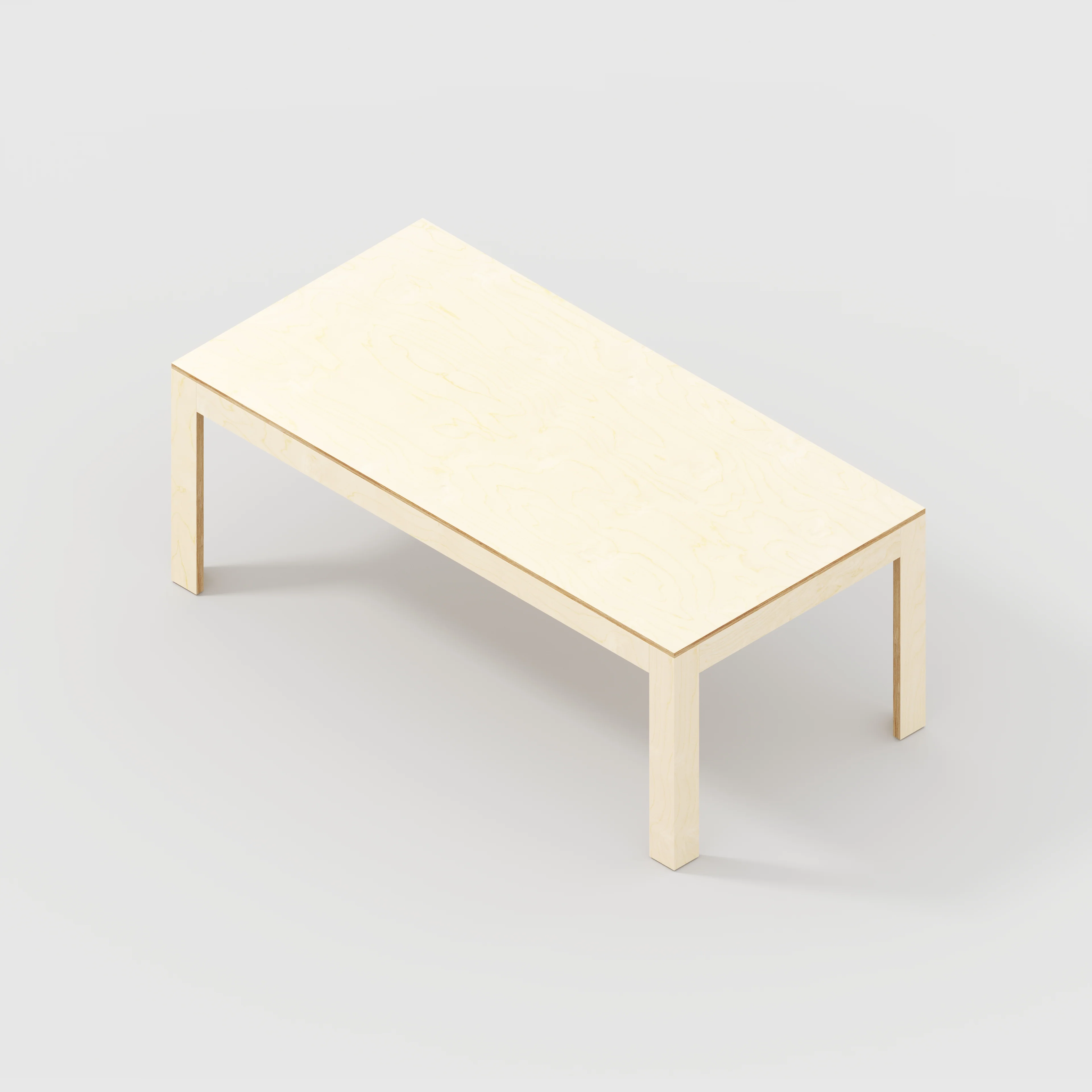 Plywood Table with Solid Frame - Plywood Birch - 2000(w) x 1000(d) x 750(h) - Image 5