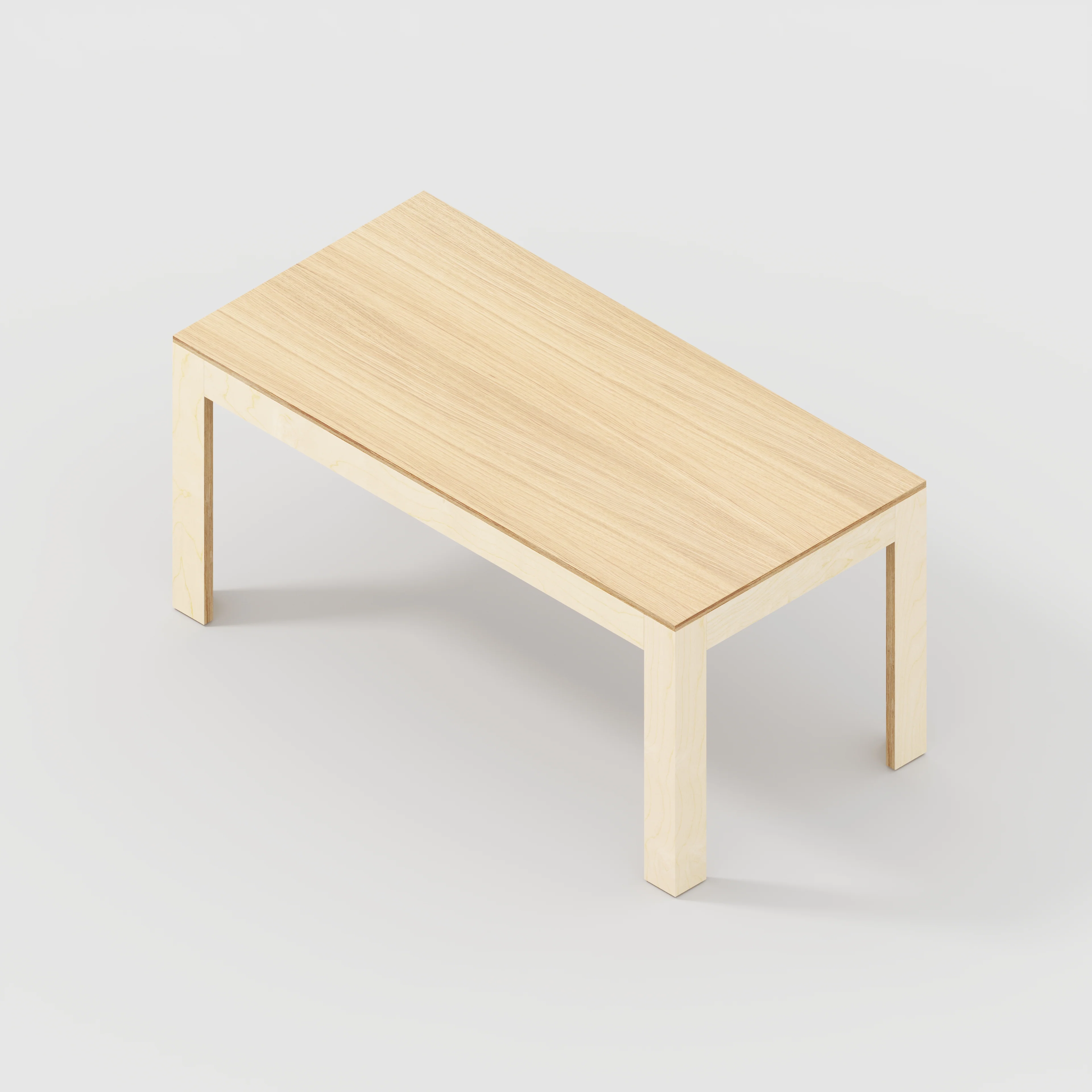 Plywood Table with Solid Frame - Plywood Oak - 1600(w) x 800(d) x 750(h) - Image 5