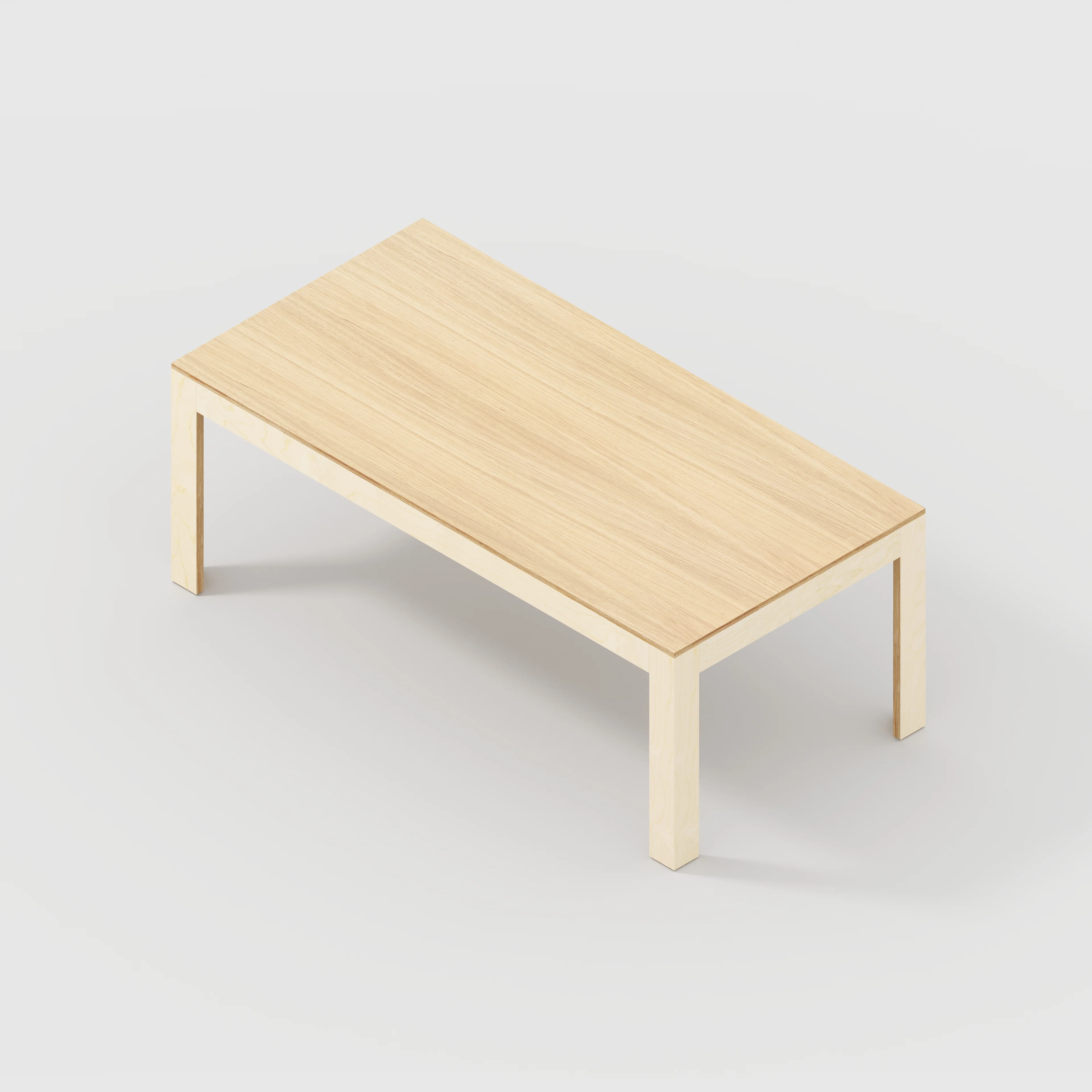 Plywood Table with Solid Frame - Plywood Oak - 2000(w) x 1000(d) x 750(h) x 750(h) - Image 5