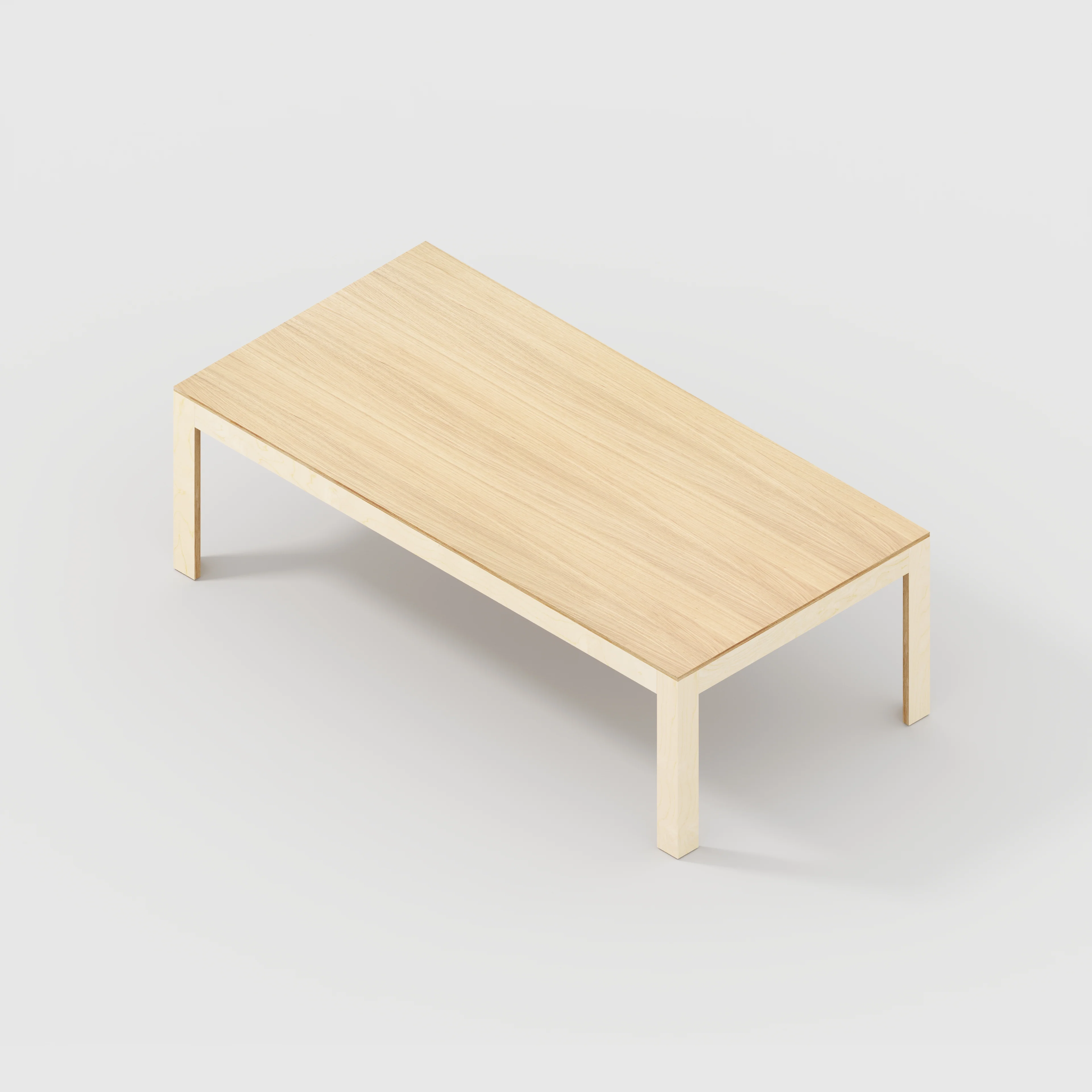 Plywood Table with Solid Frame - Plywood Oak - 2400(w) x 1200(d) x 750(h) x 750(h) - Image 5
