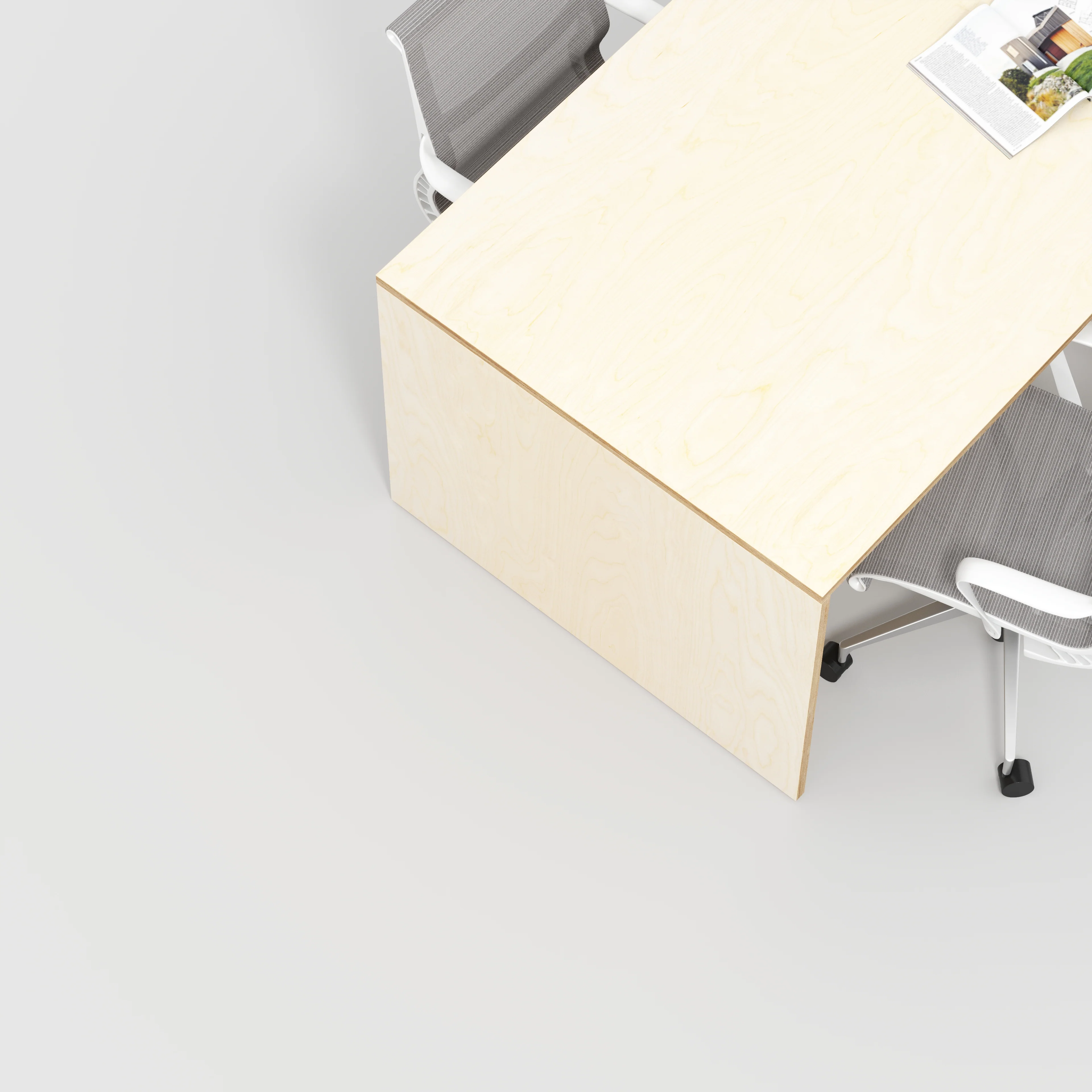 Plywood Table with Solid Sides - Plywood Birch - 2000(w) x 1000(d) x 750(h) - Image 3