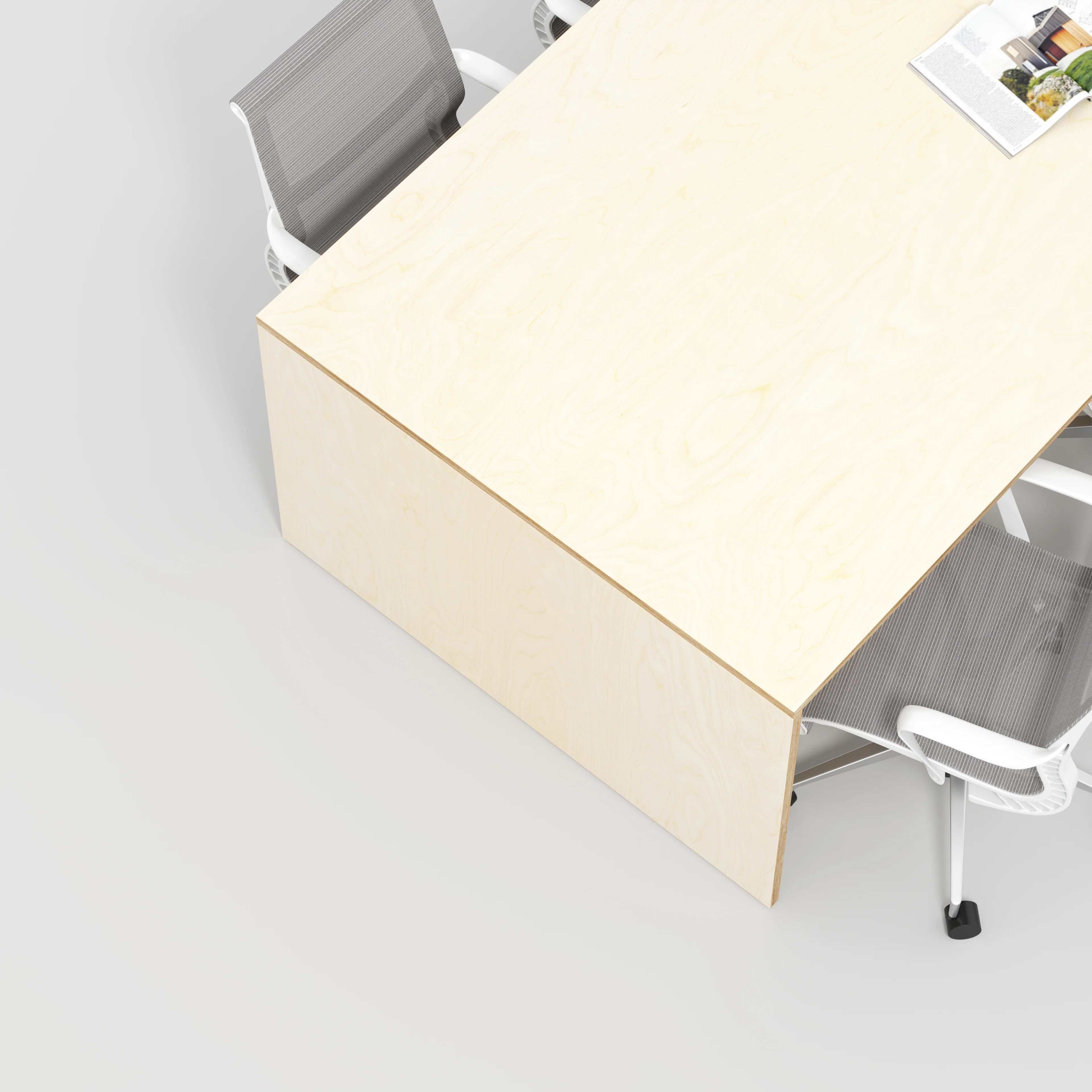 Plywood Table with Solid Sides - Plywood Birch - 2400(w) x 1200(d) x 750(h) - Image 3