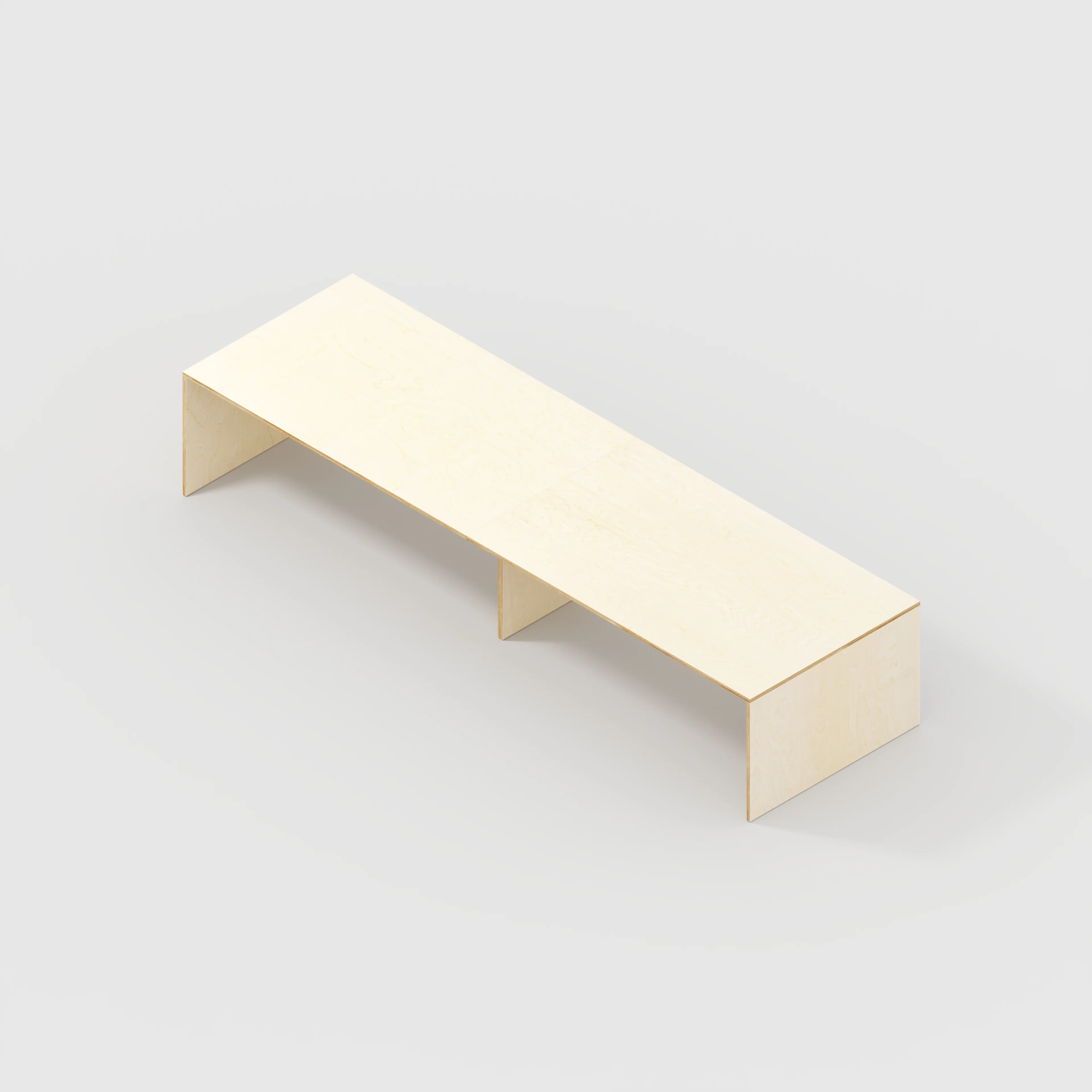 Plywood Table with Solid Sides - Plywood Birch - 4000(w) x 1000(d) x 750(h) - Image 5