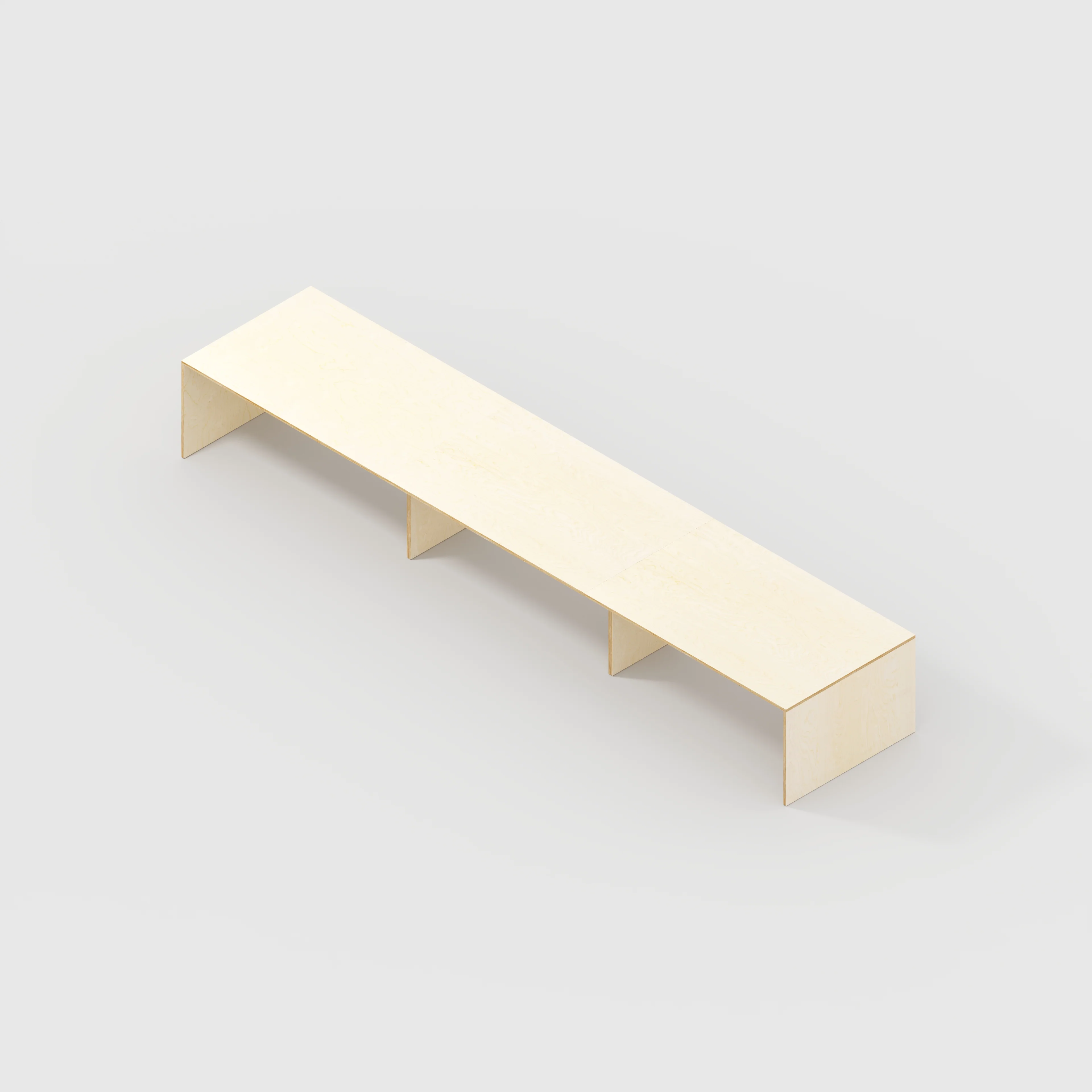 Plywood Table with Solid Sides - Plywood Birch - 5600(w) x 1000(d) x 750(h) - Image 5