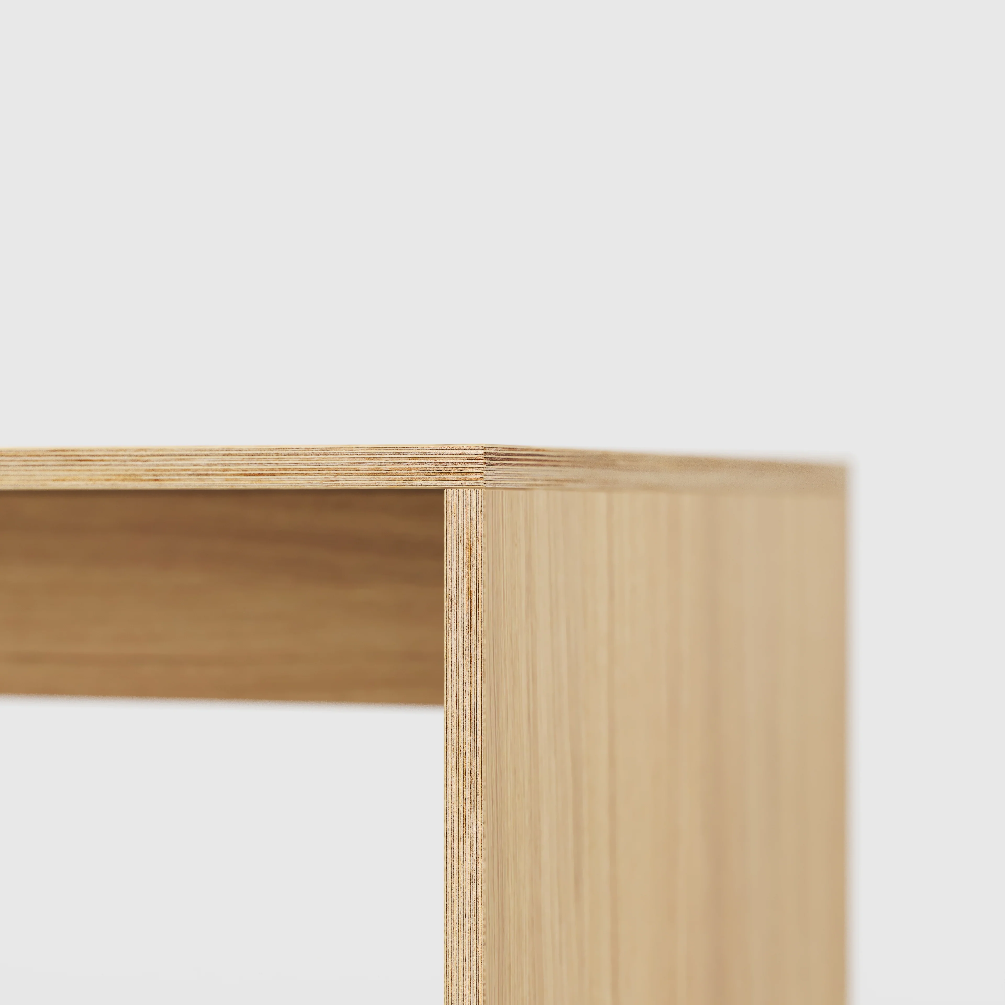 Plywood Table with Solid Sides - Plywood Oak - 1600(w) x 800(d) x 750(h) - Image 4