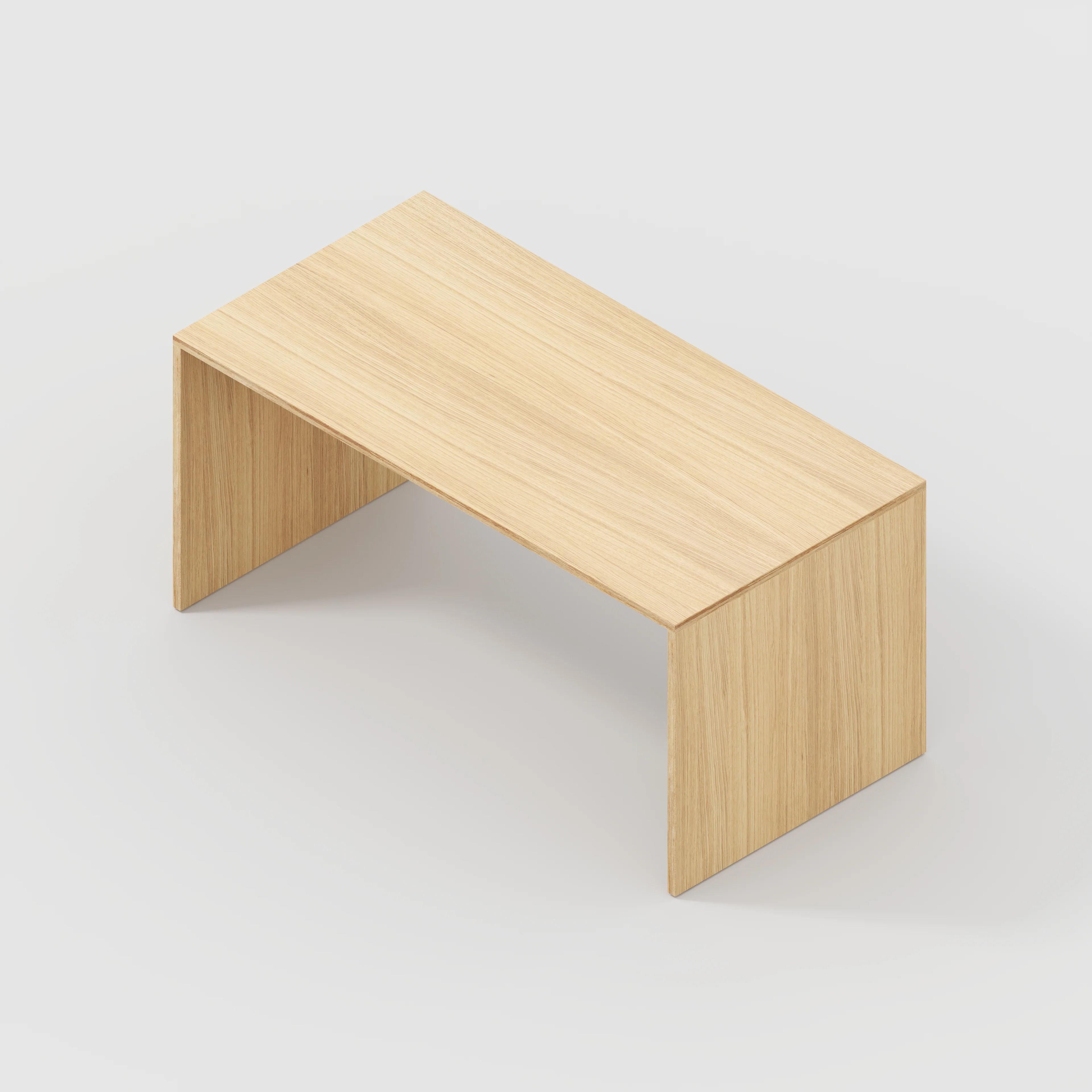 Plywood Table with Solid Sides - Plywood Oak - 1600(w) x 800(d) x 750(h) - Image 5