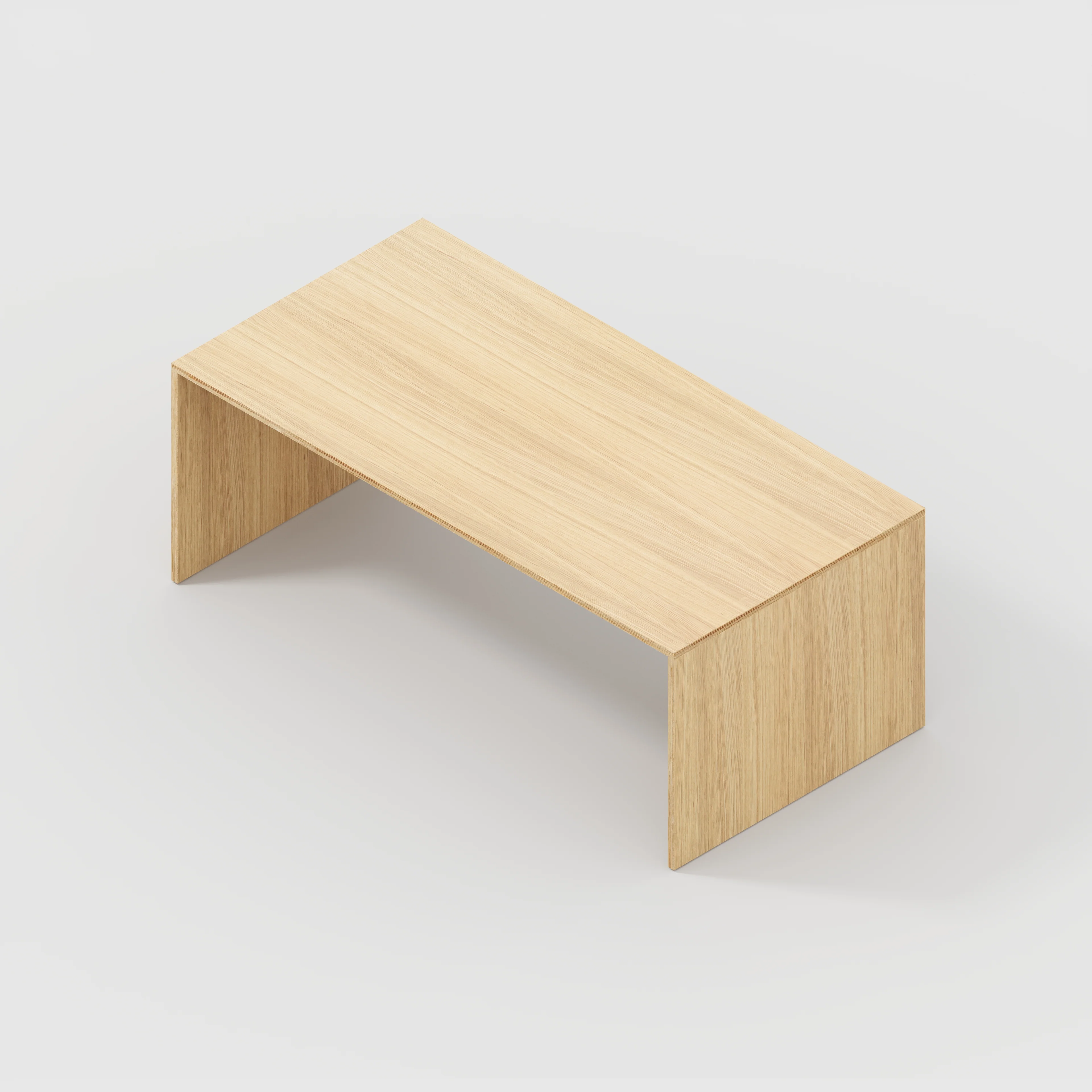 Plywood Table with Solid Sides - Plywood Oak - 2000(w) x 1000(d) x 750(h) - Image 5