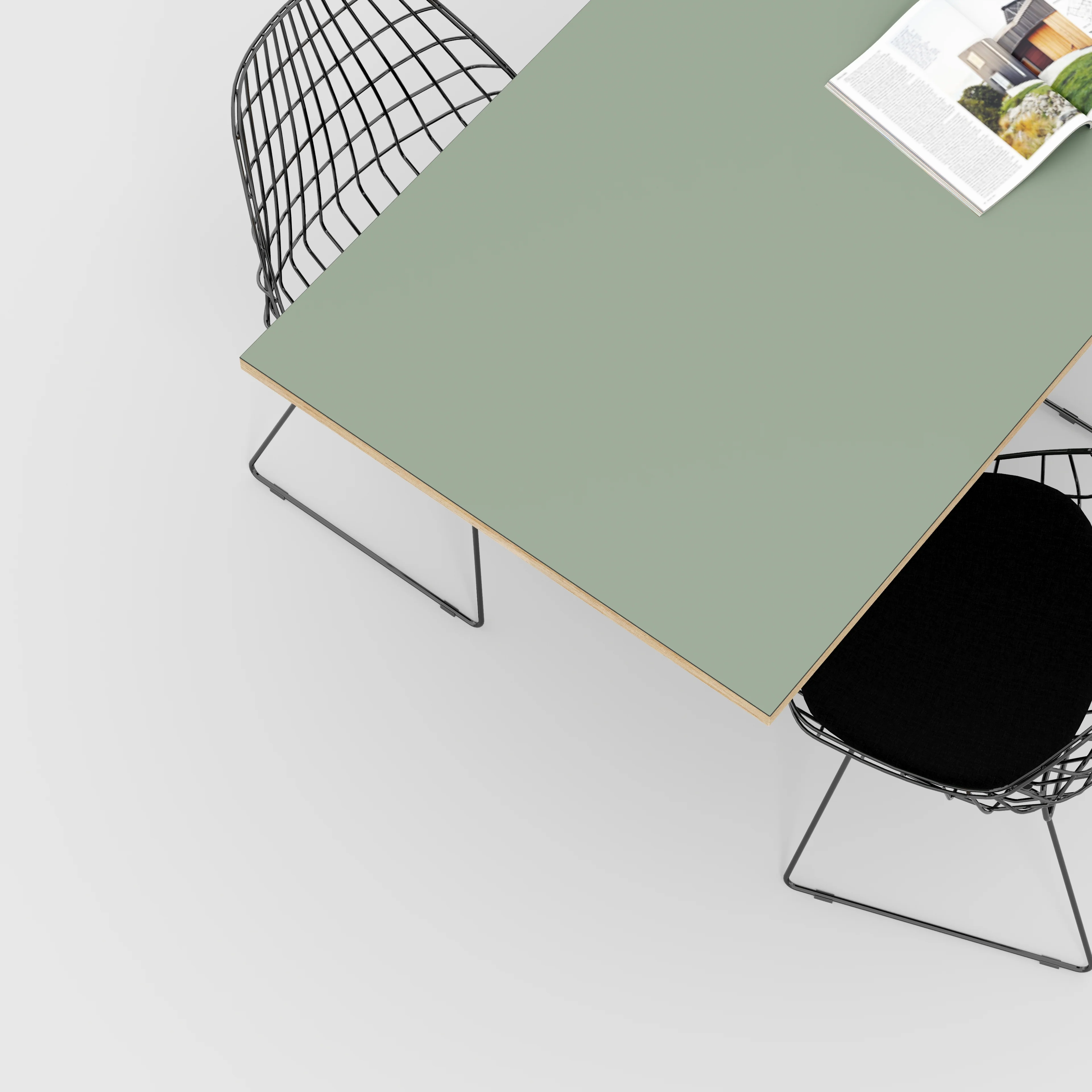 Plywood Tabletop - Formica Green Slate - 1600(w) x 800(d) - Image 2