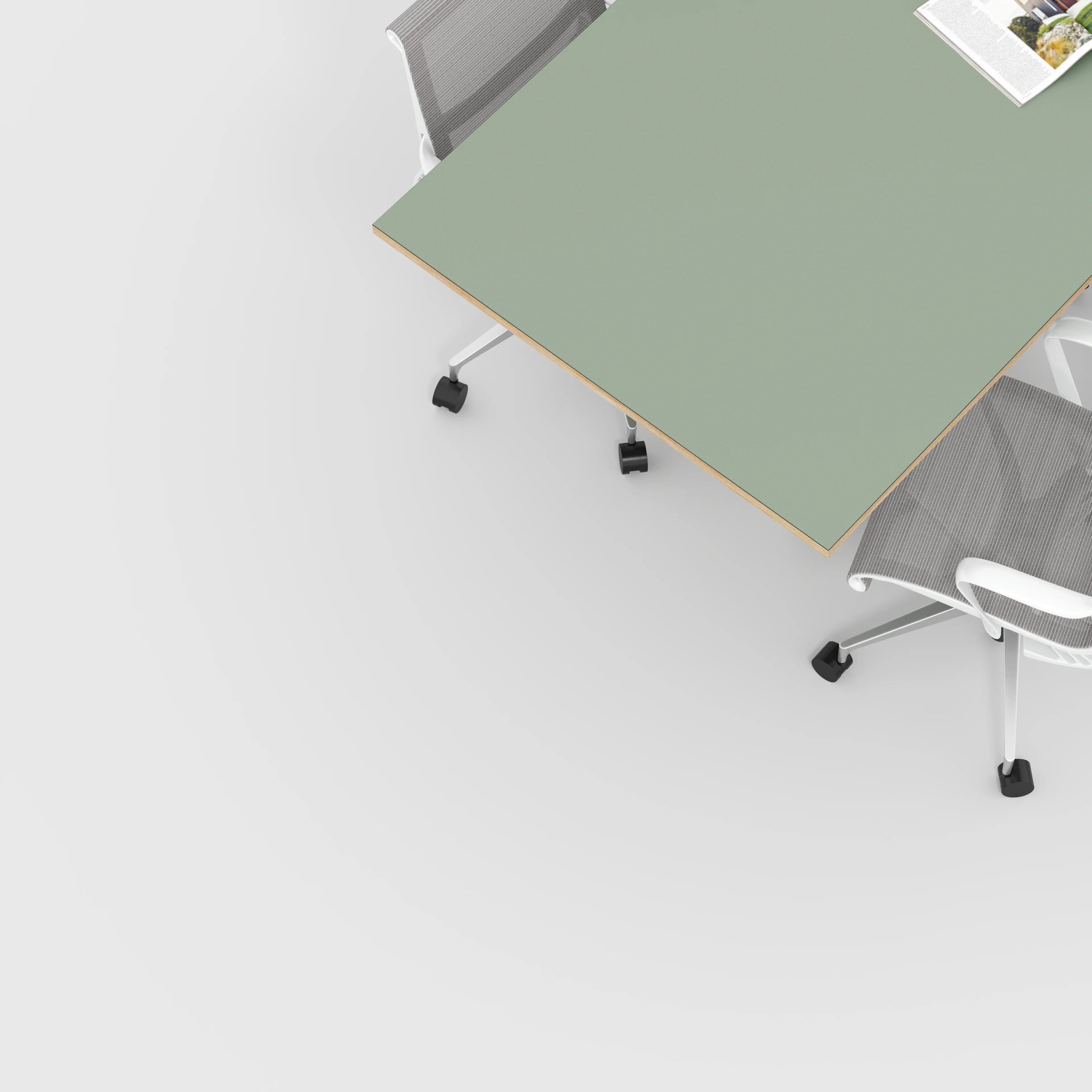 Plywood Tabletop - Formica Green Slate - 2000(w) x 1000(d) - Image 2