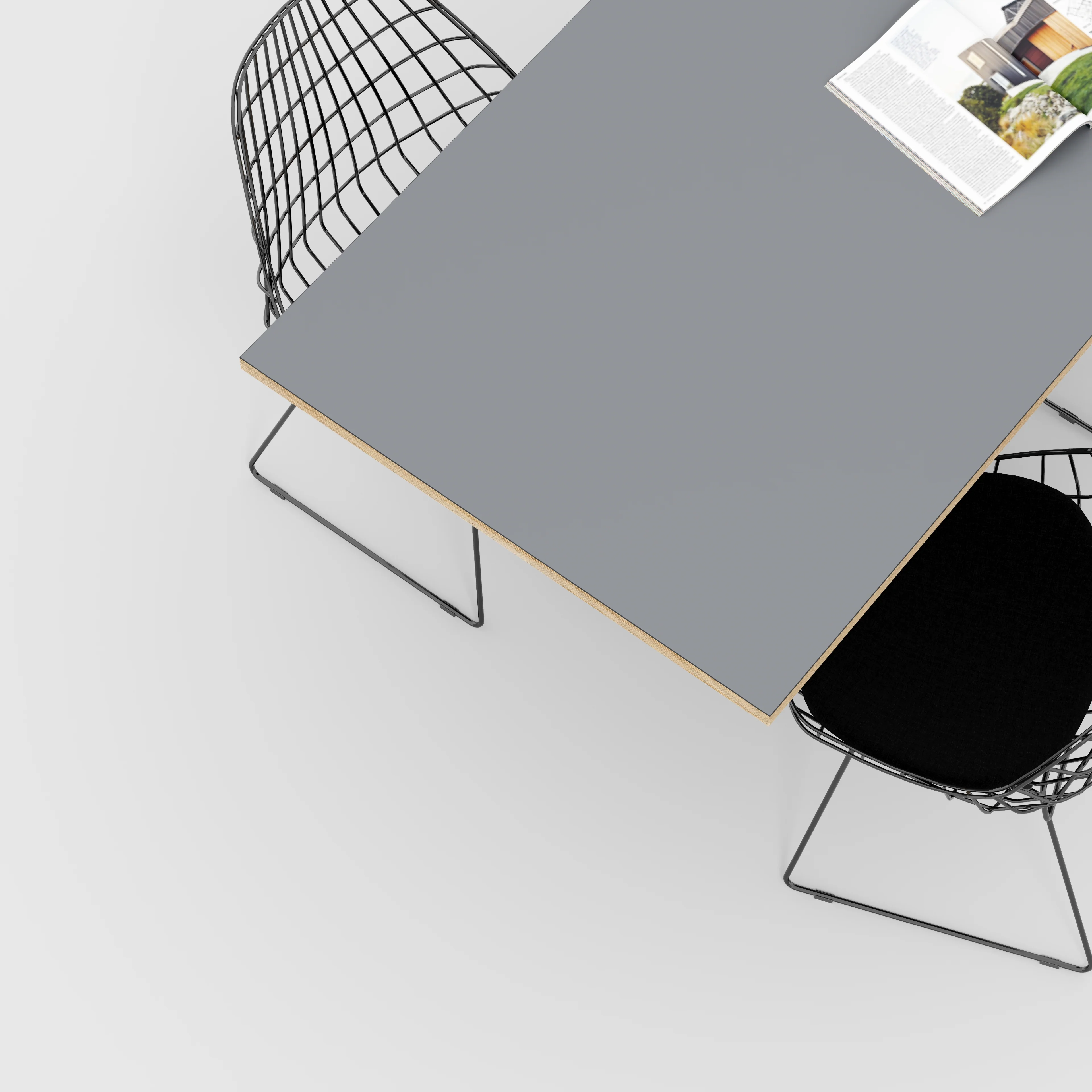Plywood Tabletop - Formica Tornado Grey - 1600(w) x 800(d) - Image 2
